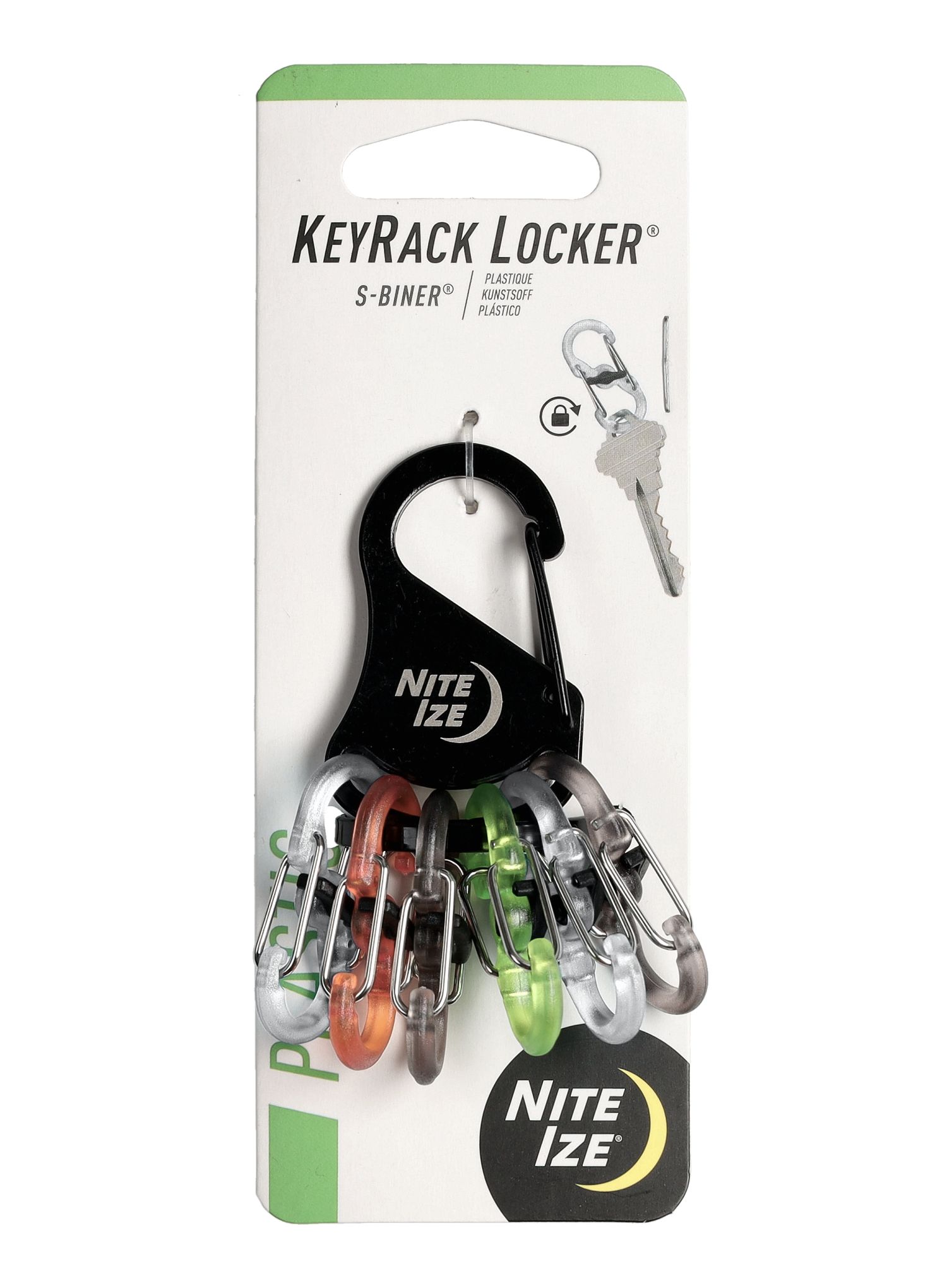 Karabiner za ključeve Nite Ize S-Biner KeyRack Locker Plastic - assorted