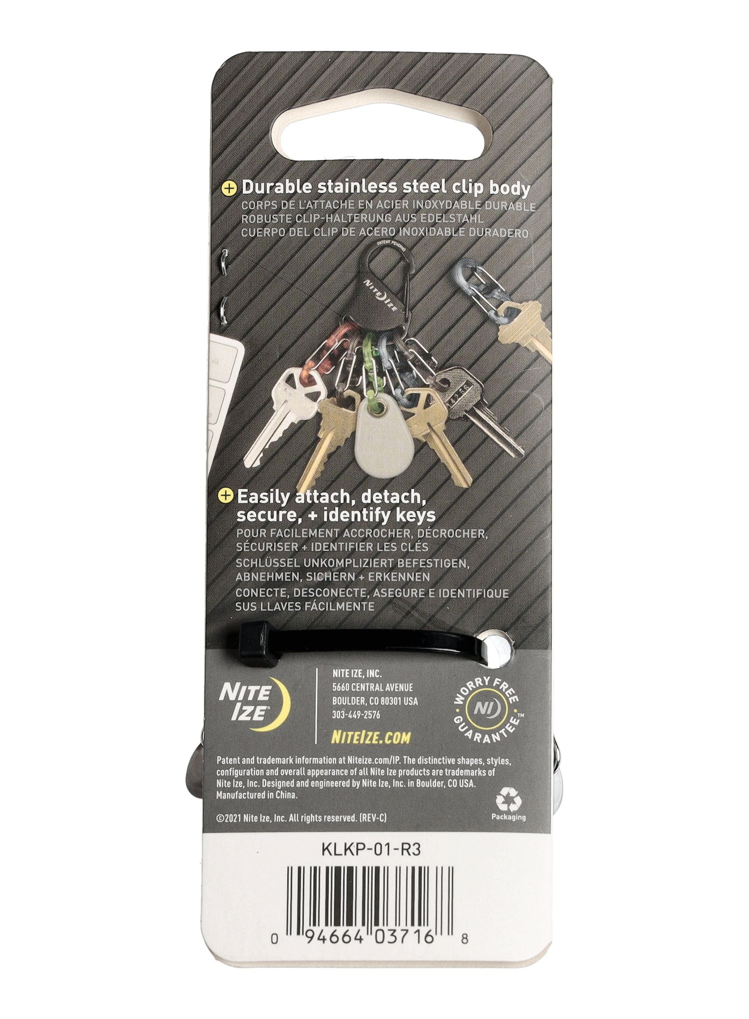 Karabiner za ključeve Nite Ize S-Biner KeyRack Locker Plastic - assorted