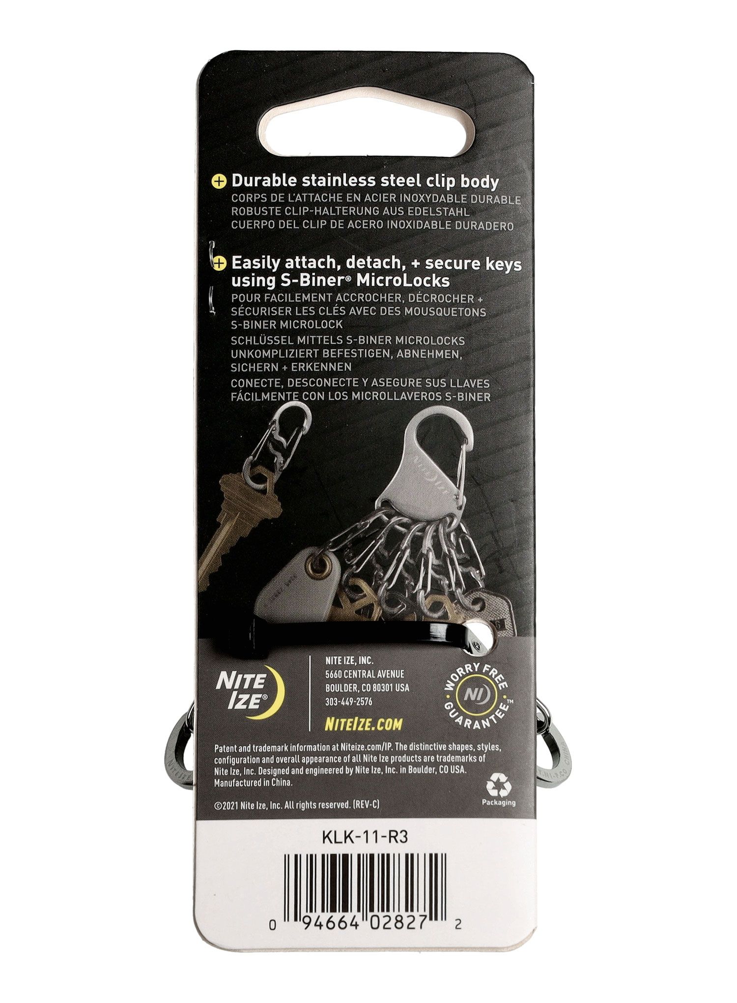 Karabiner Nite Ize S-Biner KeyRack Locker - steel