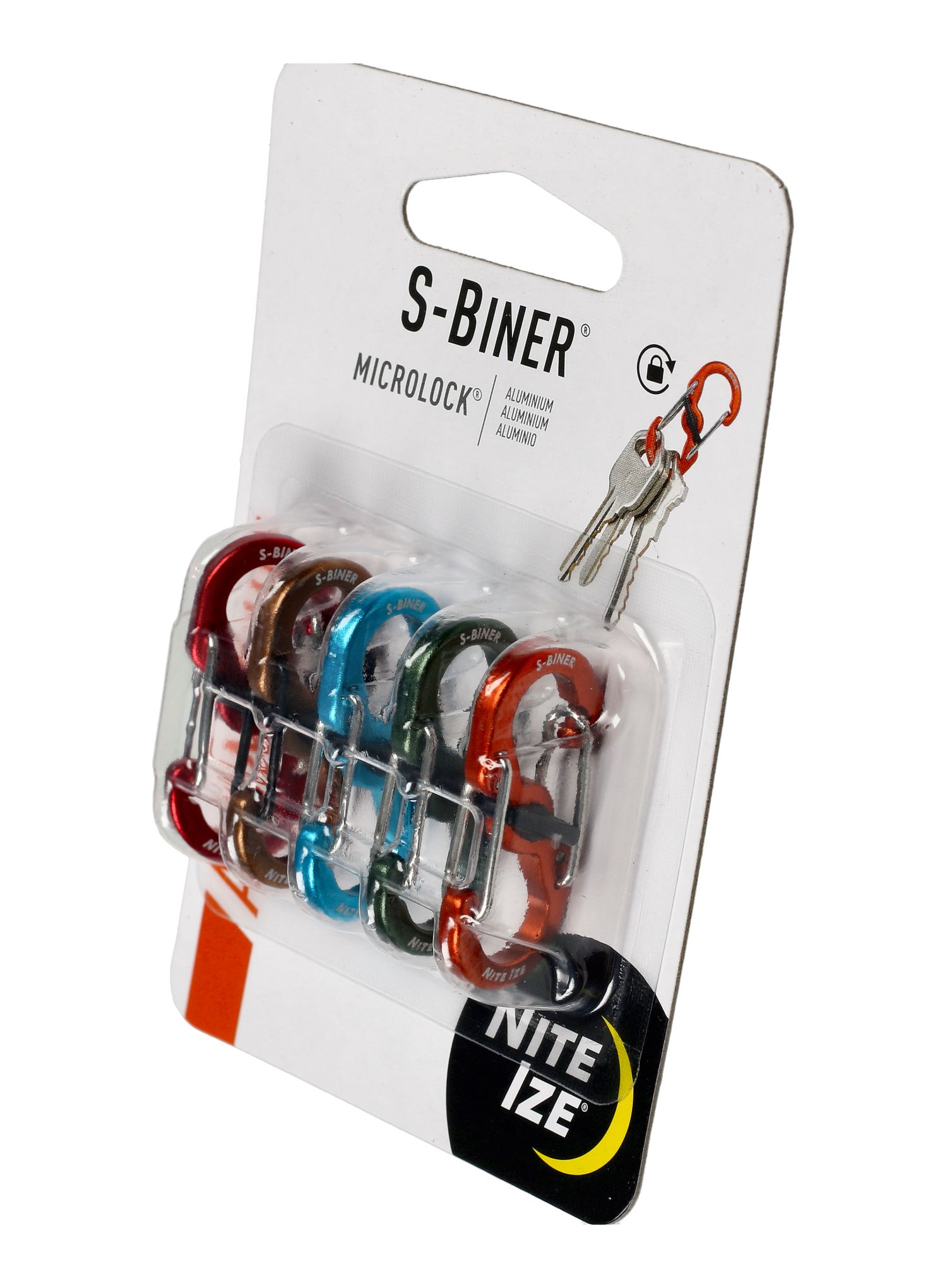Karabiner za ključeve Nite Ize S-Biner MicroLock Aluminum - 5 Pack - assorted