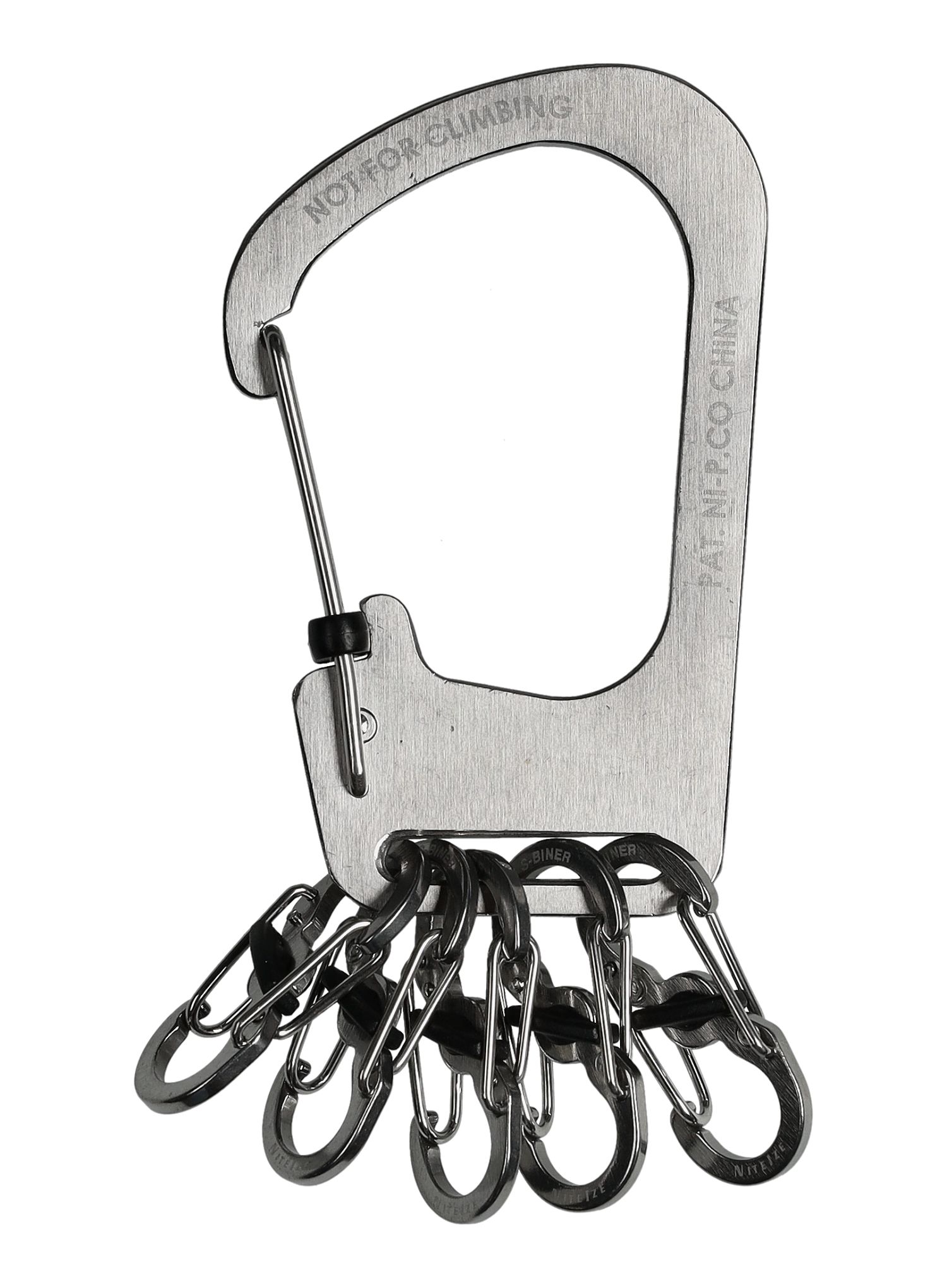 Karabiner za ključeve Nite Ize SlideLock KeyRack - steel