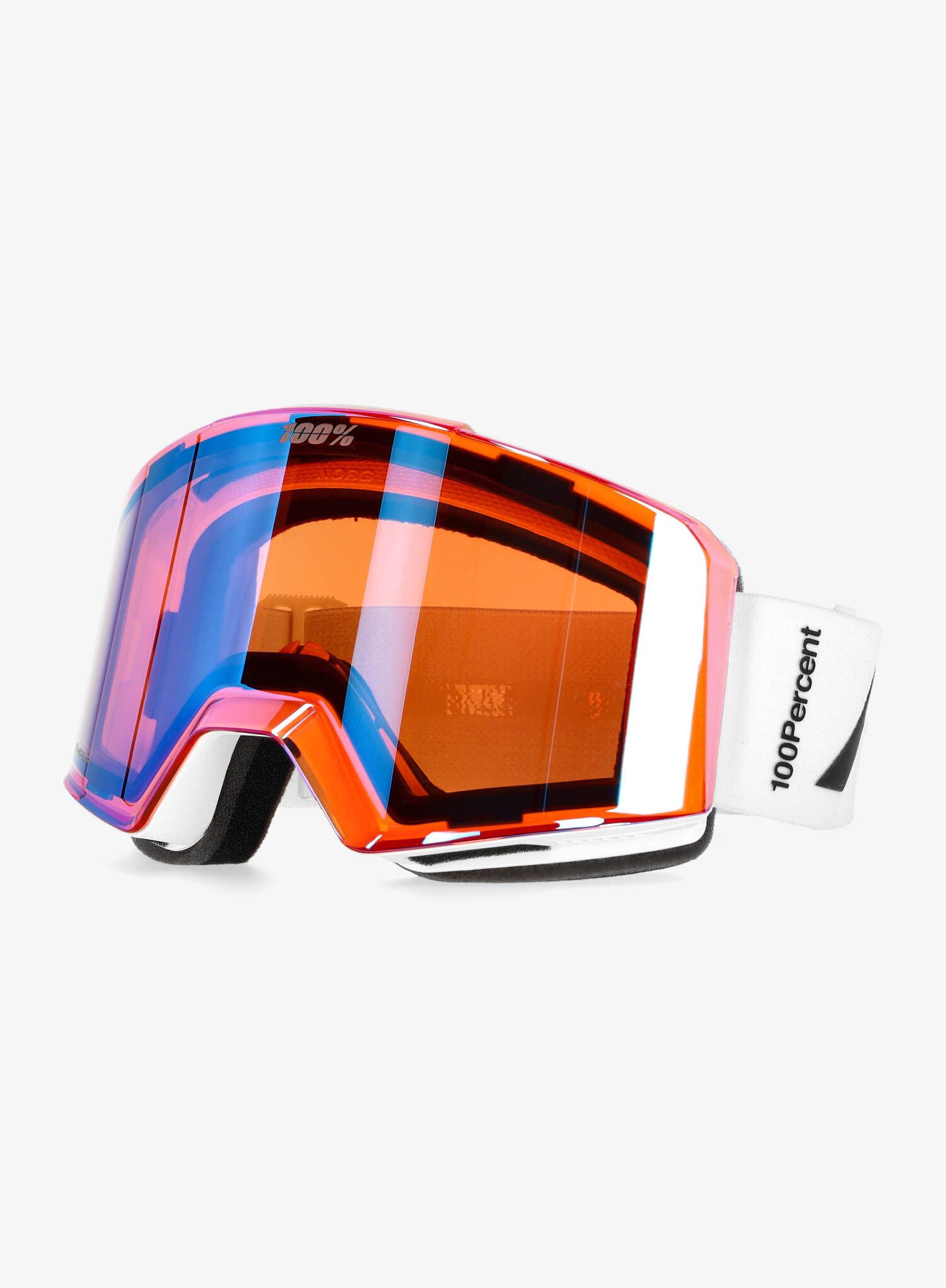 Skijaške naočale 100% Norg Hiper - white/mirror violet
