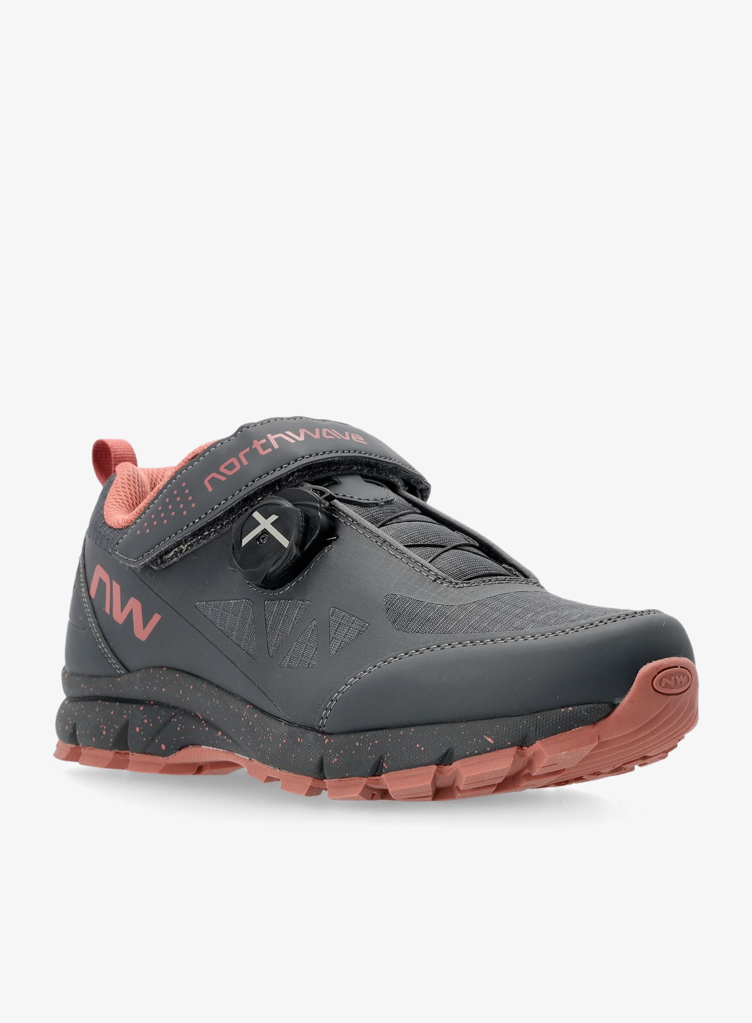 Ženske biciklističke cipele Northwave Corsair - dark grey/pink