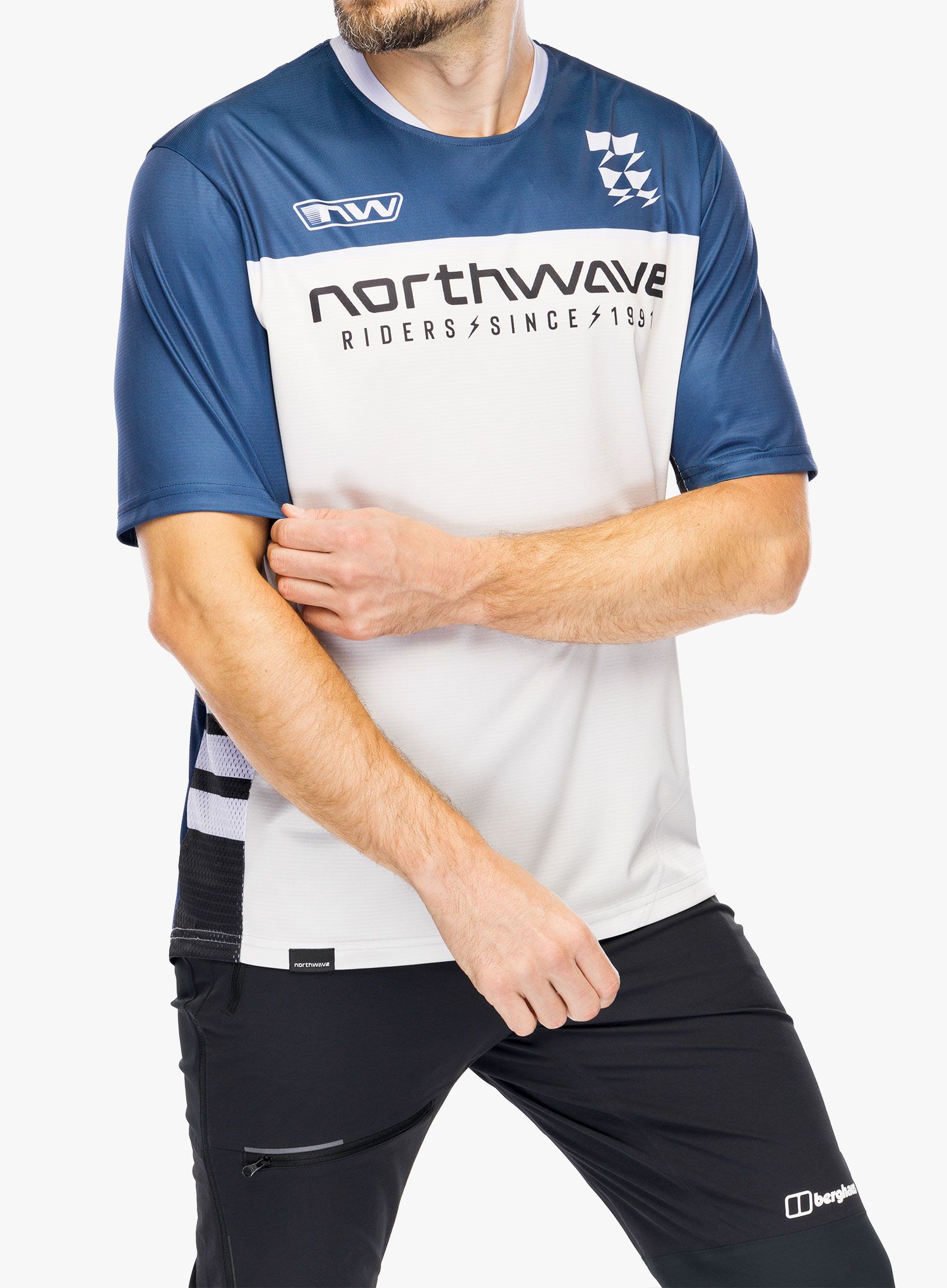 Biciklistička majica Northwave Edge 2 Jersey Short Sleeve - deep blue/light grey