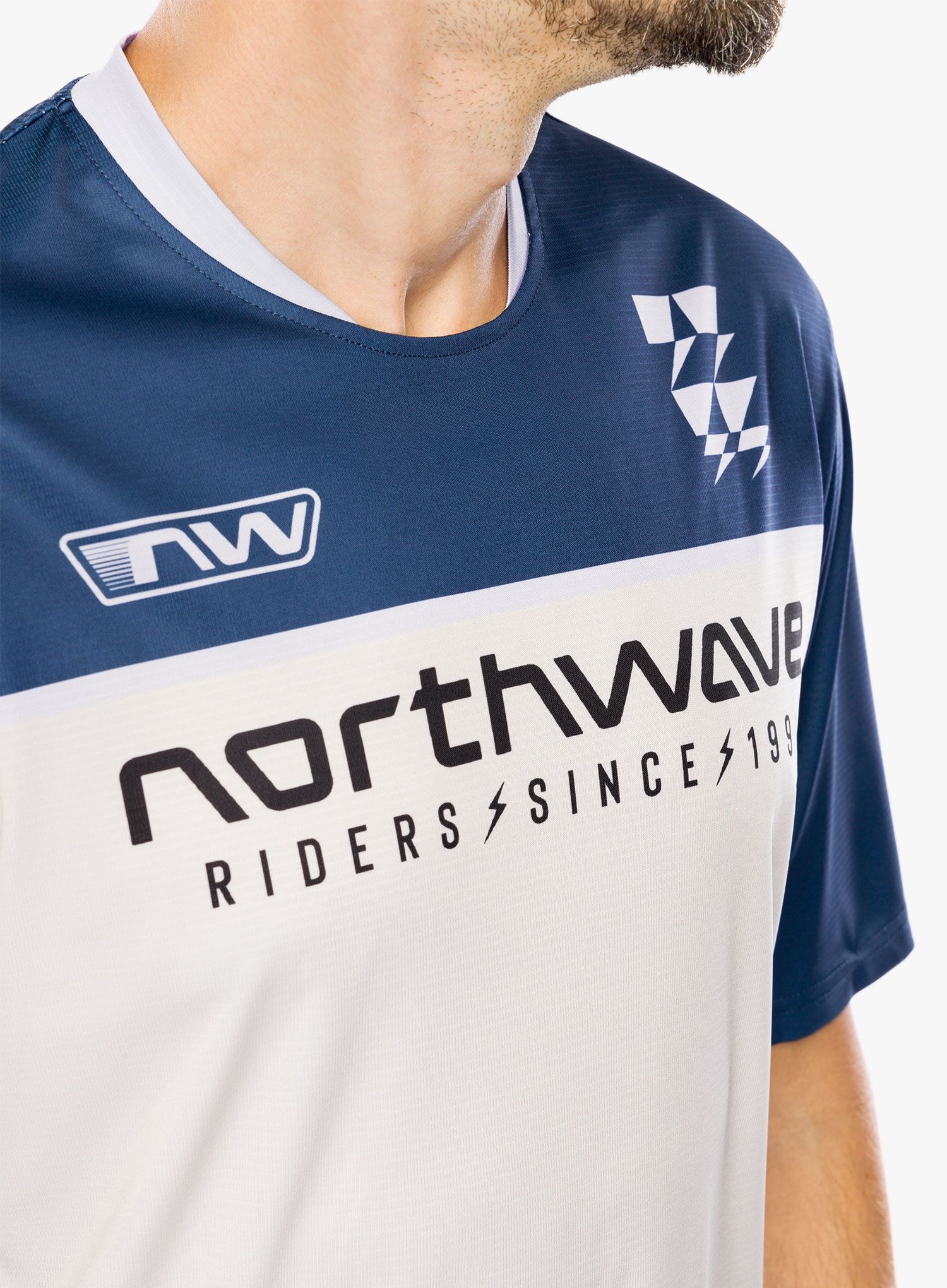 Biciklistička majica Northwave Edge 2 Jersey Short Sleeve - deep blue/light grey