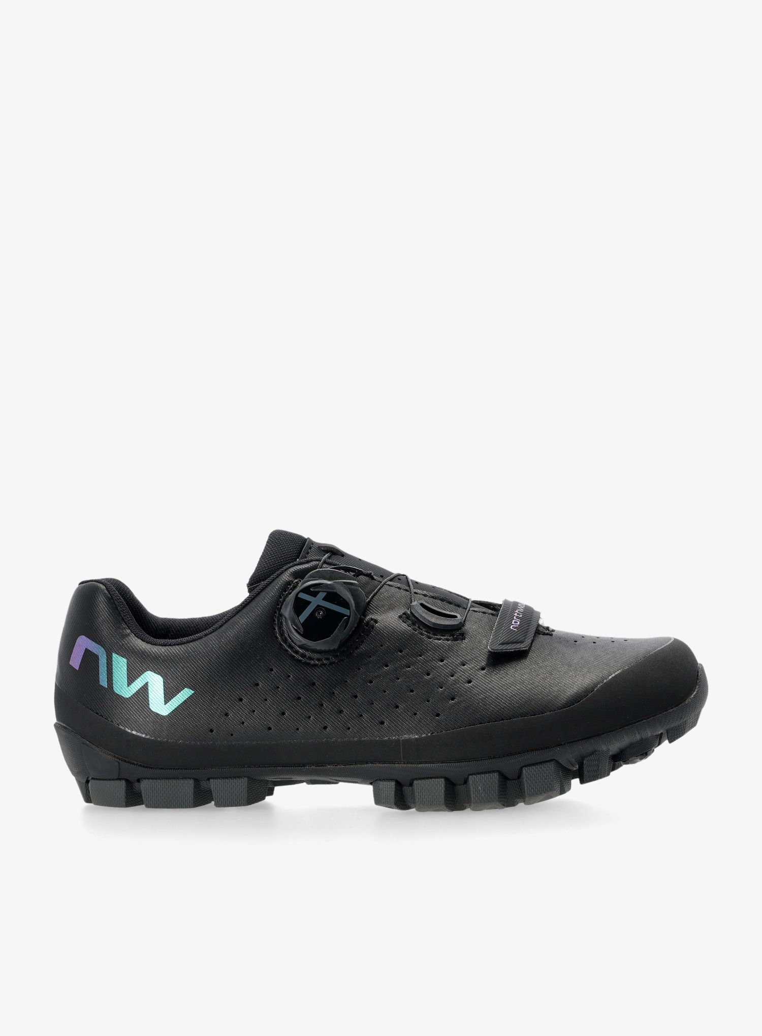 Ženske biciklističke cipele Northwave Hammer Plus - black/iridescent