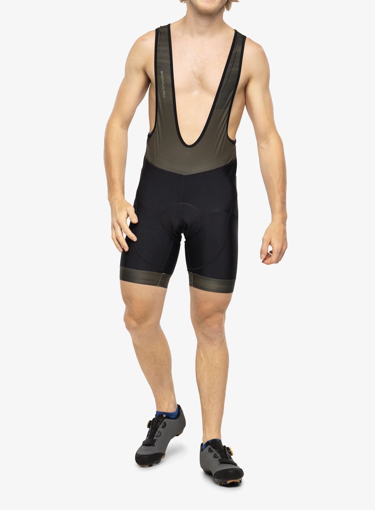 Biciklističke kratke hlače Northwave Origin Bibshort  - black/forest green