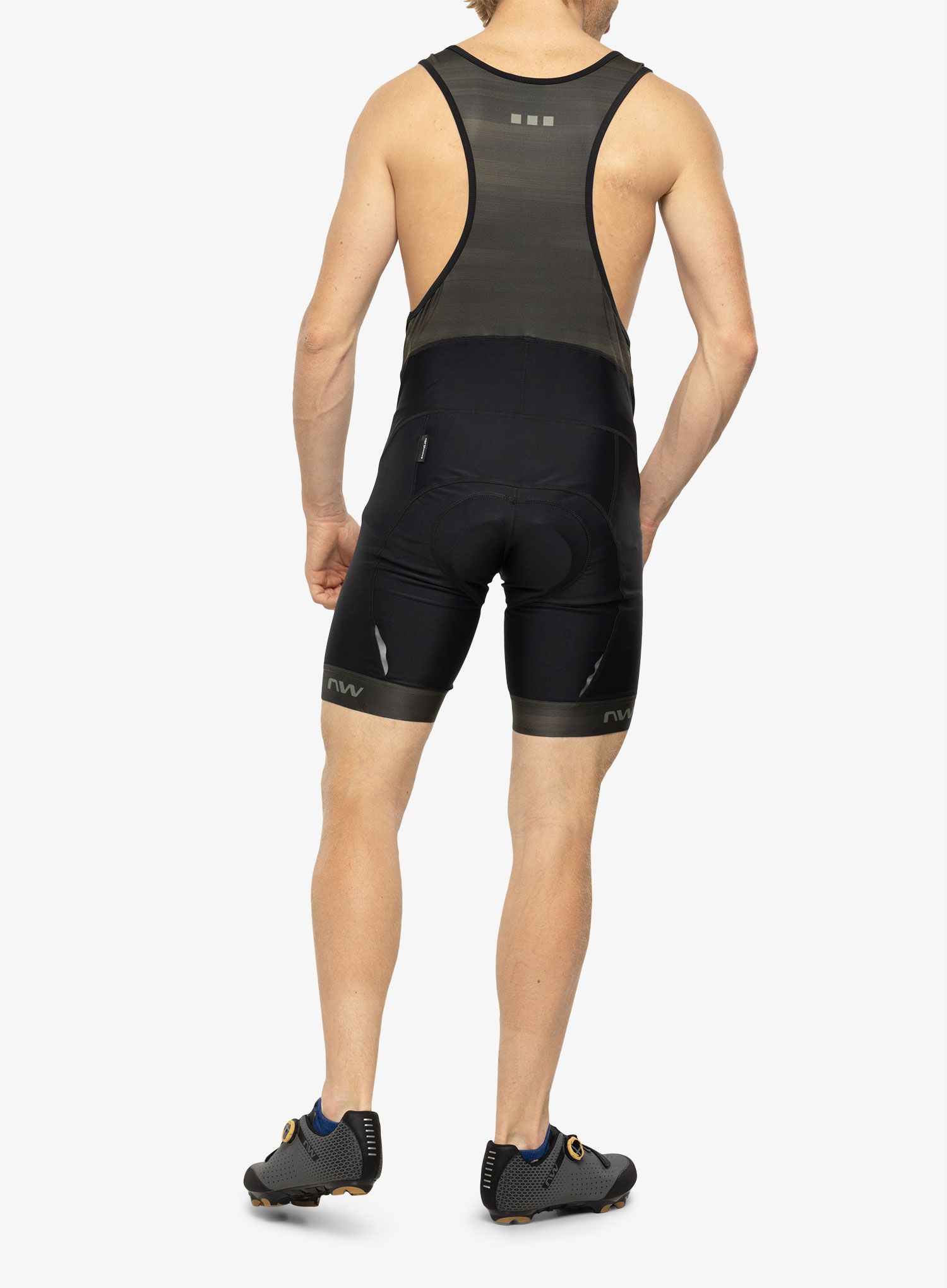 Biciklističke kratke hlače Northwave Origin Bibshort  - black/forest green
