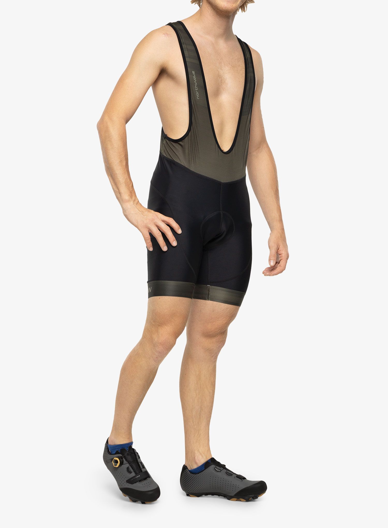 Biciklističke kratke hlače Northwave Origin Bibshort  - black/forest green