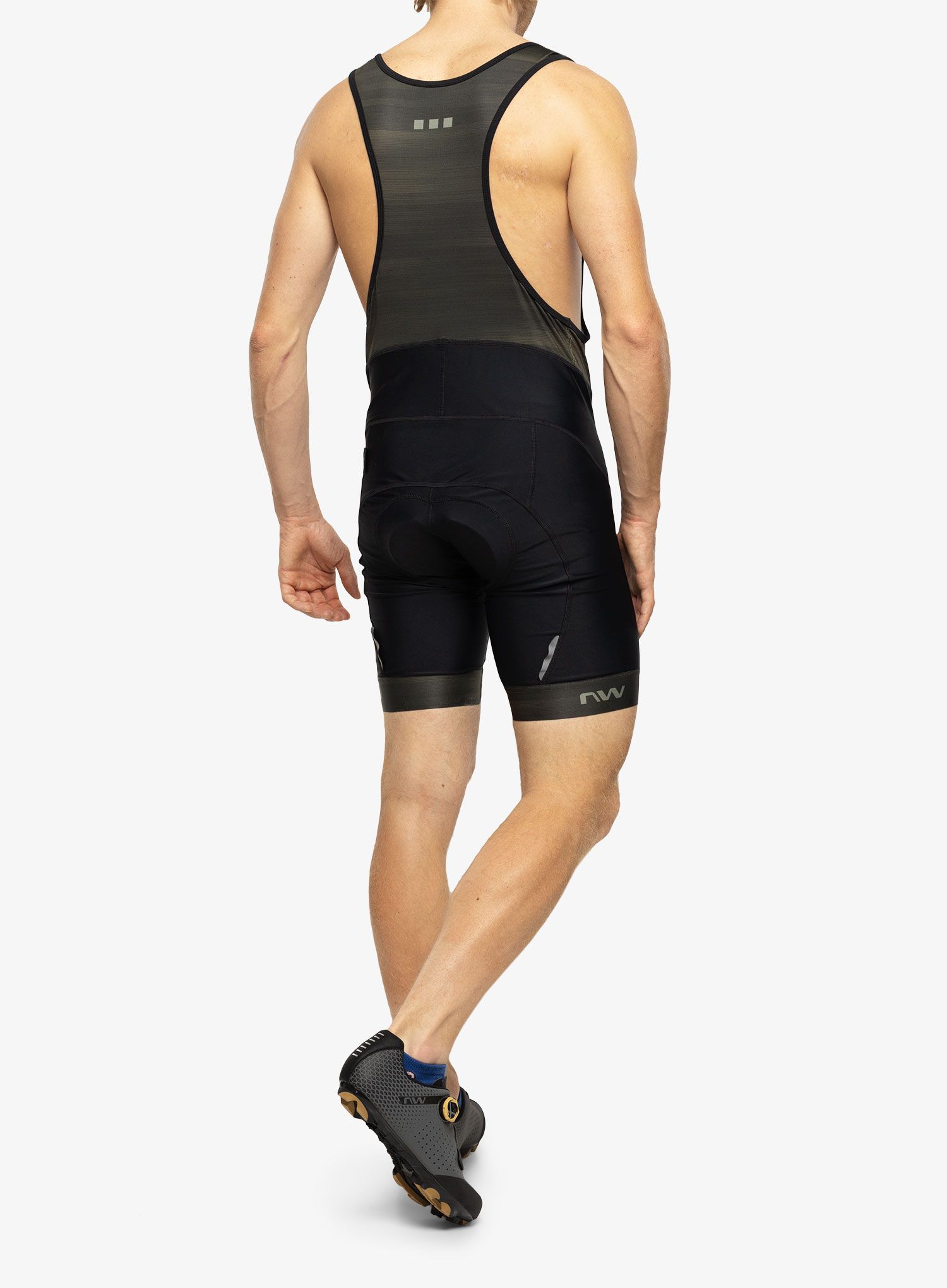Biciklističke kratke hlače Northwave Origin Bibshort  - black/forest green