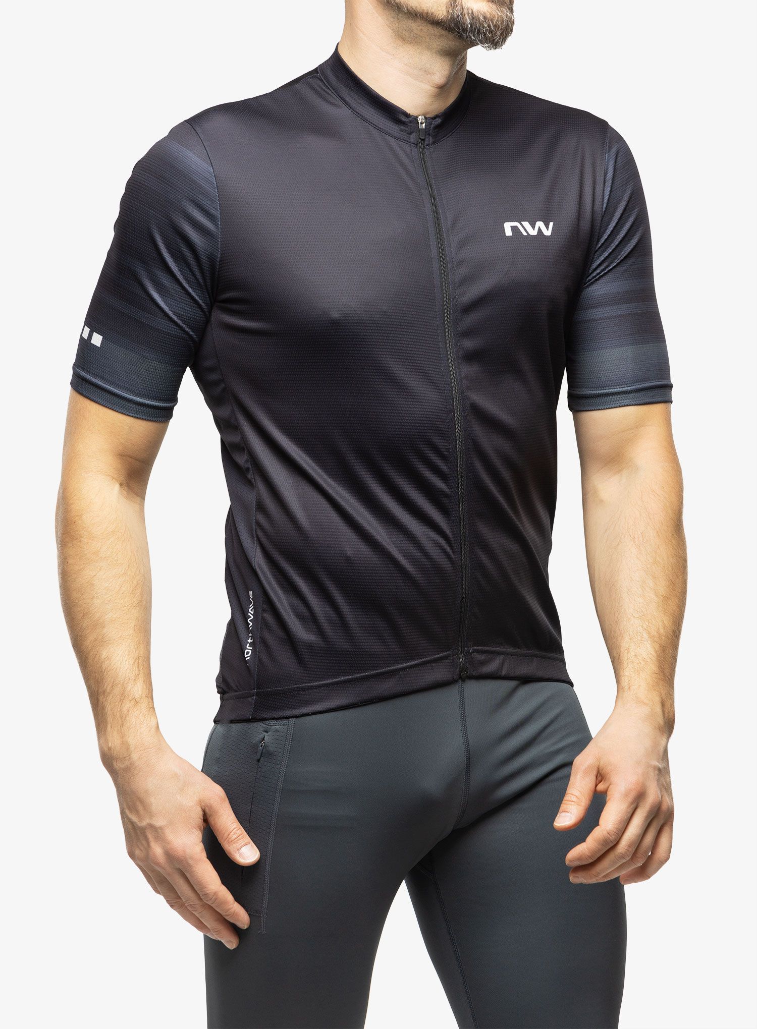 Biciklistička majica Northwave Origin Jersey Short Sleeve  - black