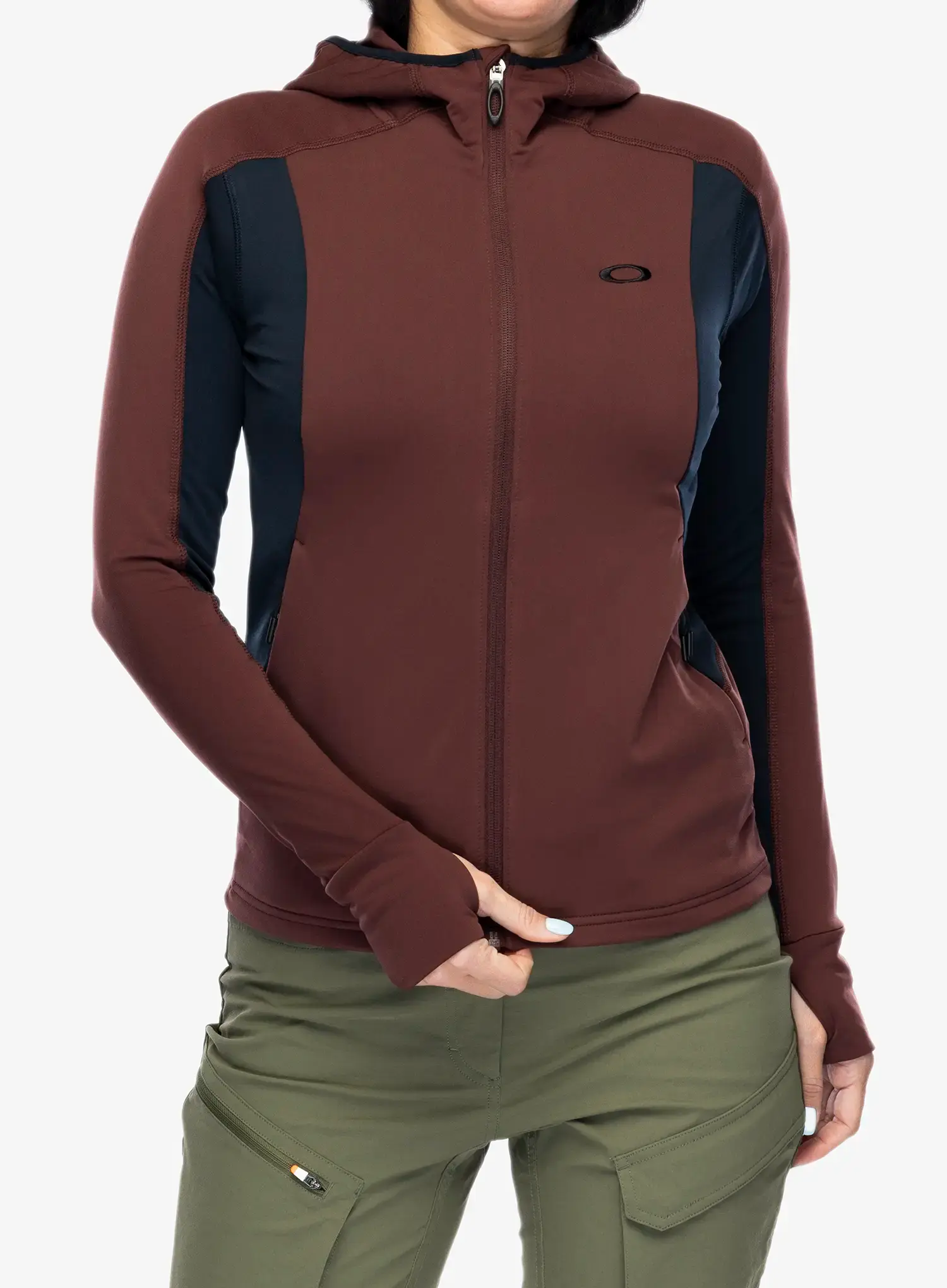 Majica s kapuljačom Oakley Drift Tech Fleece - blackout/grenache