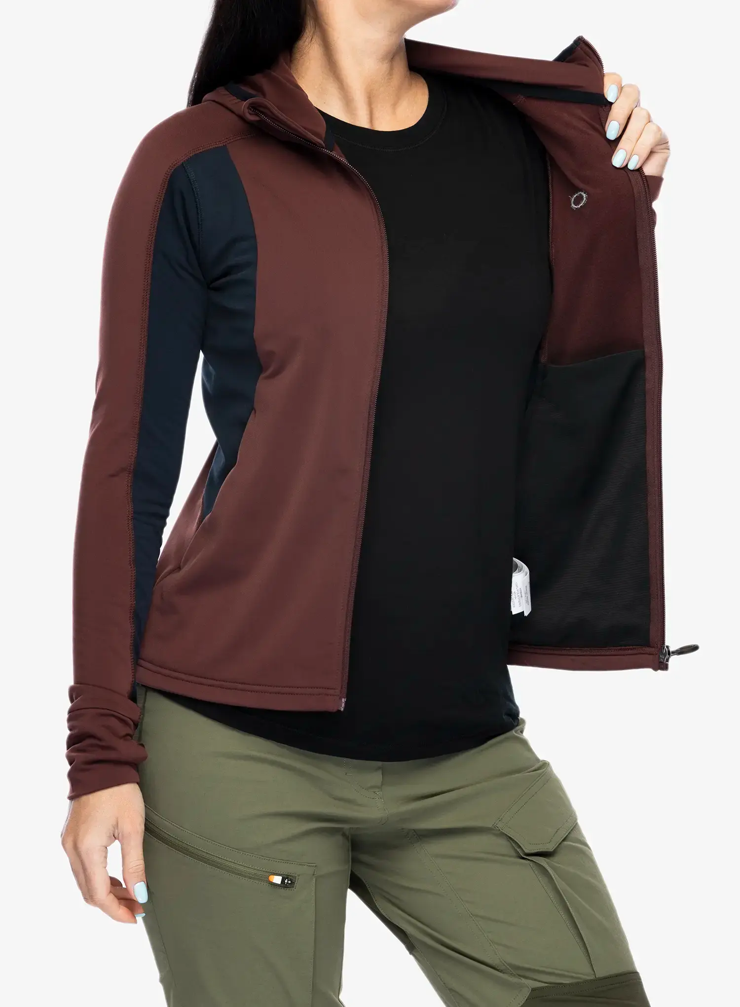 Majica s kapuljačom Oakley Drift Tech Fleece - blackout/grenache