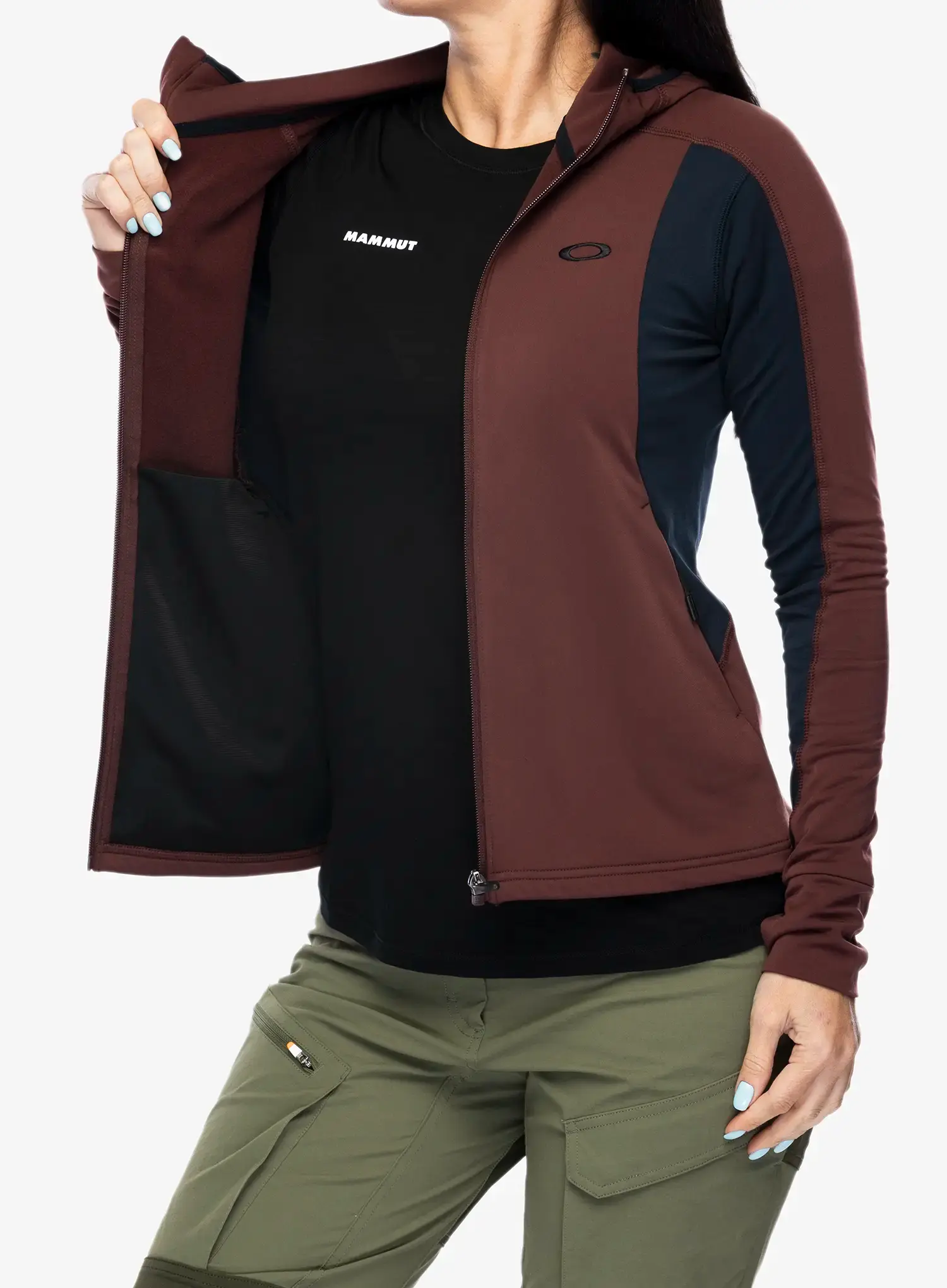 Majica s kapuljačom Oakley Drift Tech Fleece - blackout/grenache