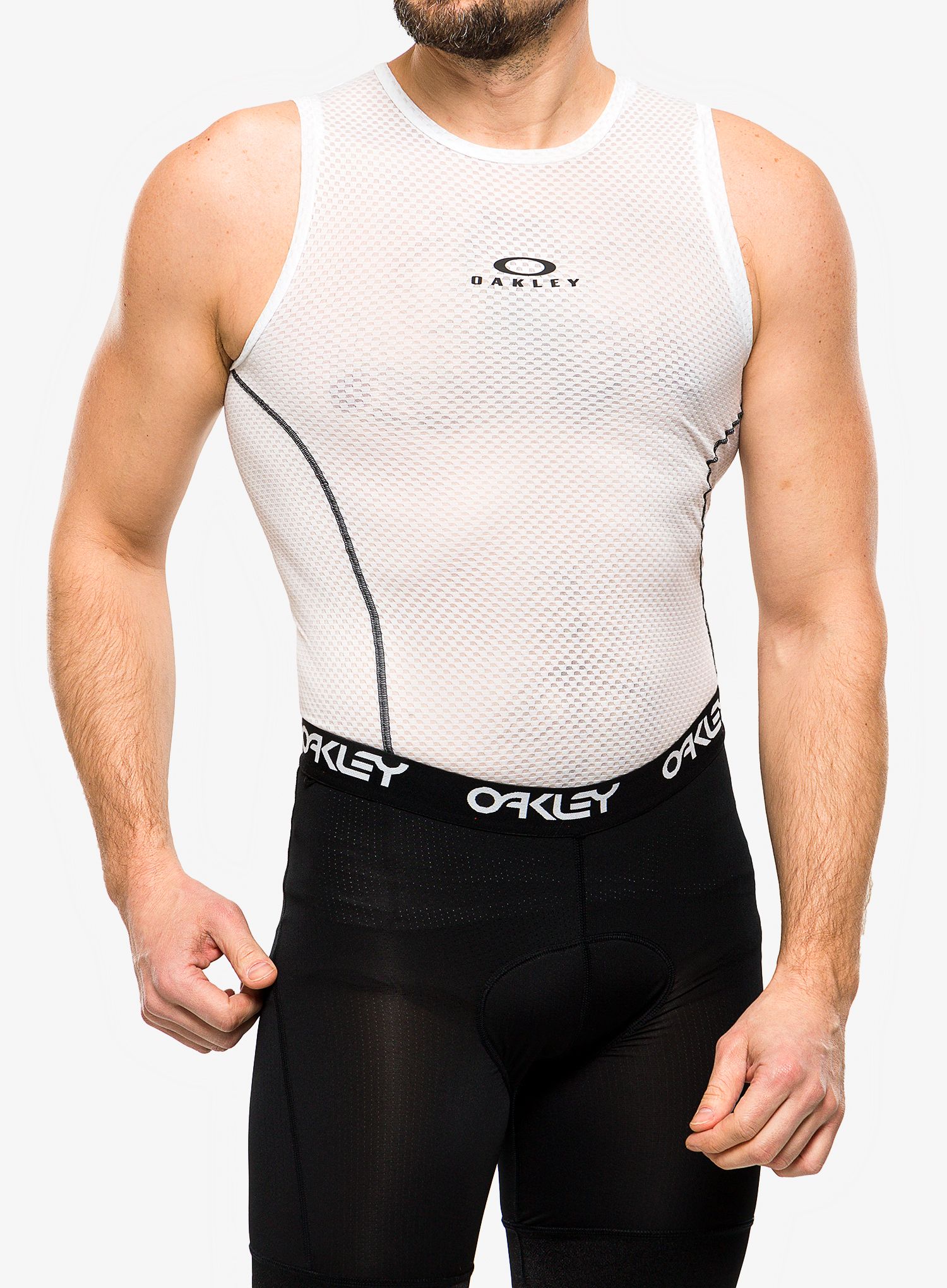 Biciklistička majica Oakley Endurance Base Layer Sleeveless - white