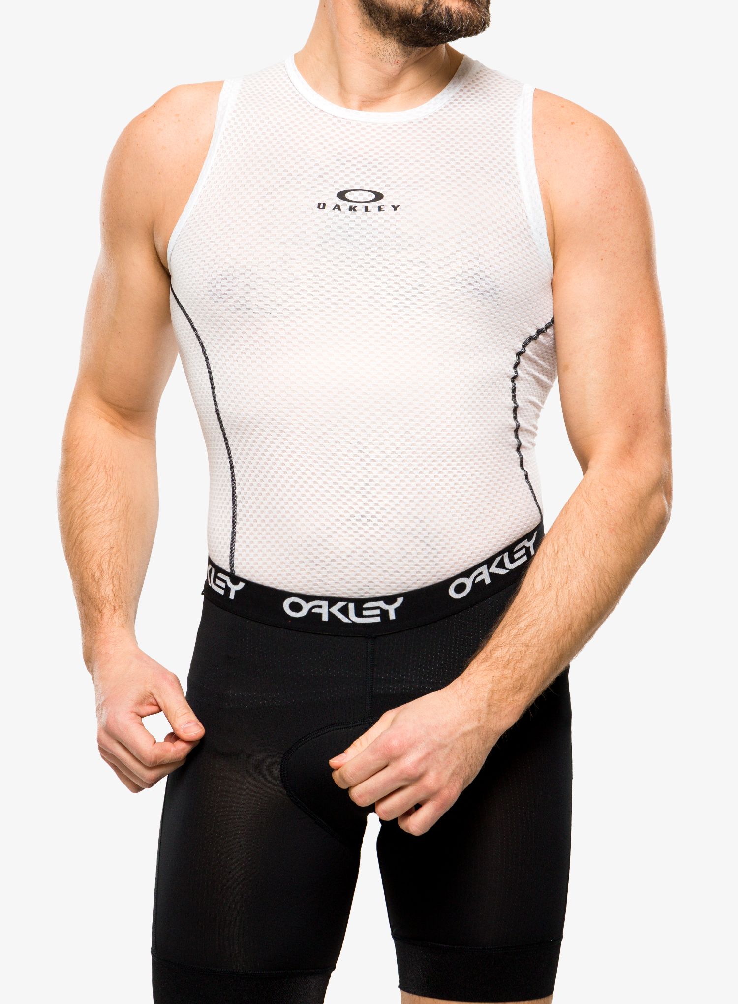 Biciklistička majica Oakley Endurance Base Layer Sleeveless - white