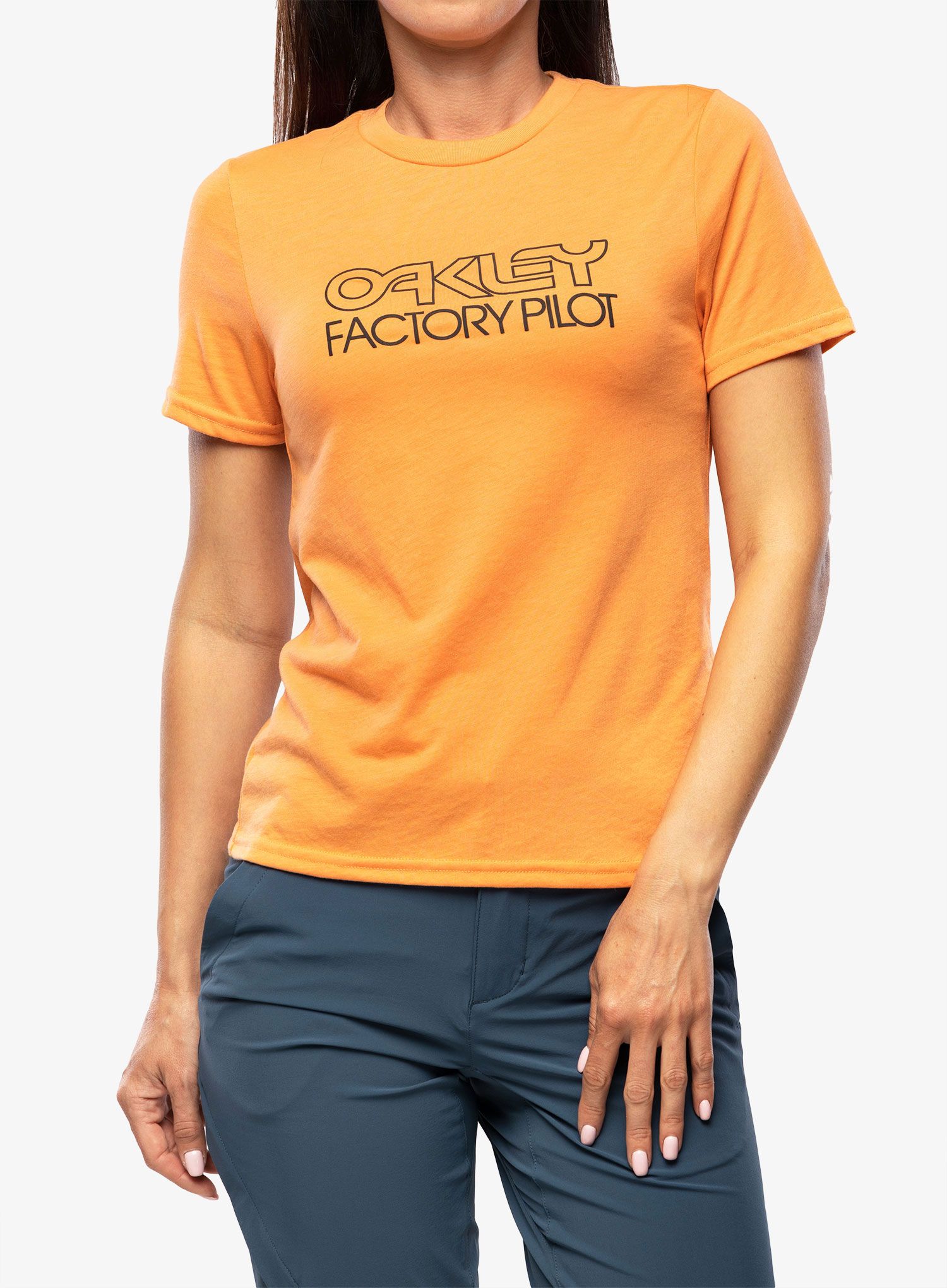 Ženska brzosušeća majica Oakley Factory Pilot Tee - soft orange