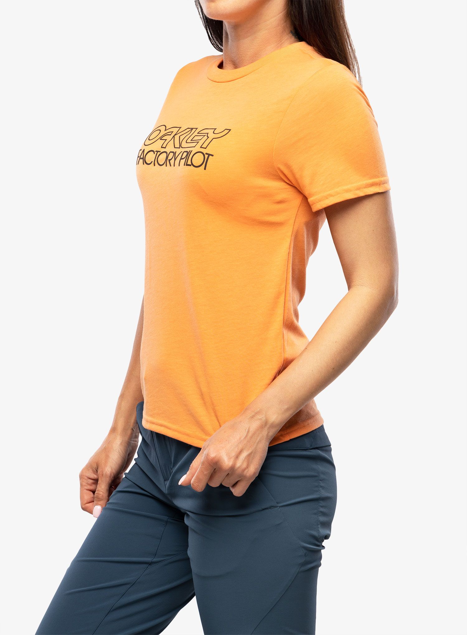 Ženska brzosušeća majica Oakley Factory Pilot Tee - soft orange