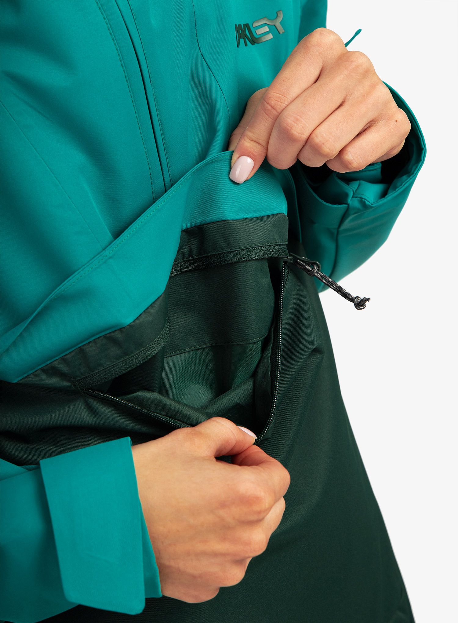 Ženska skijaška jakna Oakley Holly Anorak - hunter green/green lake
