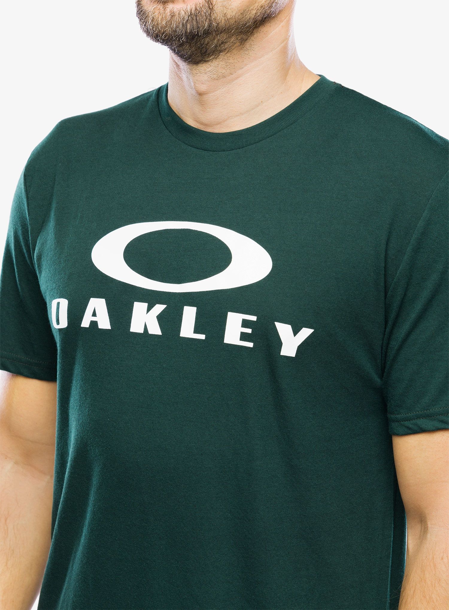 Majica s tiskom Oakley O Bark - hunter green/white