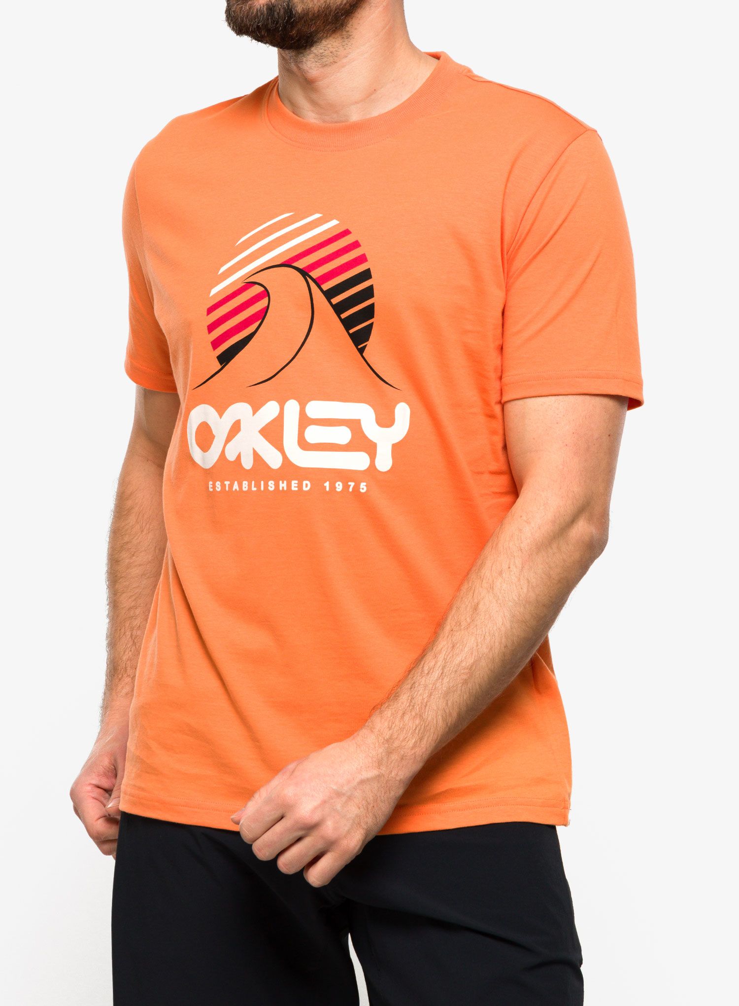 Pamučna majica Oakley One Wave B1B Tee - soft orange
