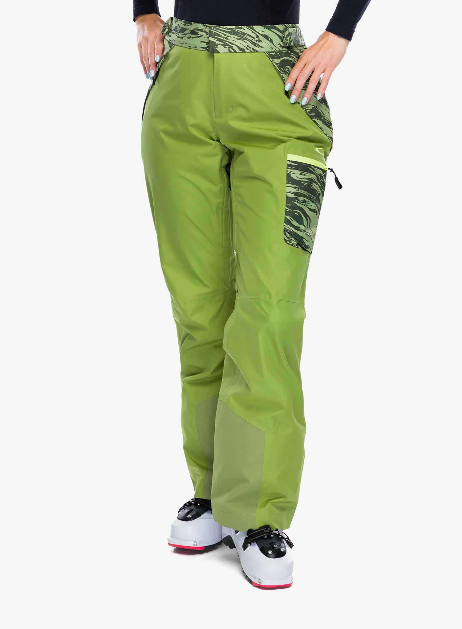 Ženske hlače Oakley TC Juno Reduct Shell Pant 2.0 - duality swirl dbl green