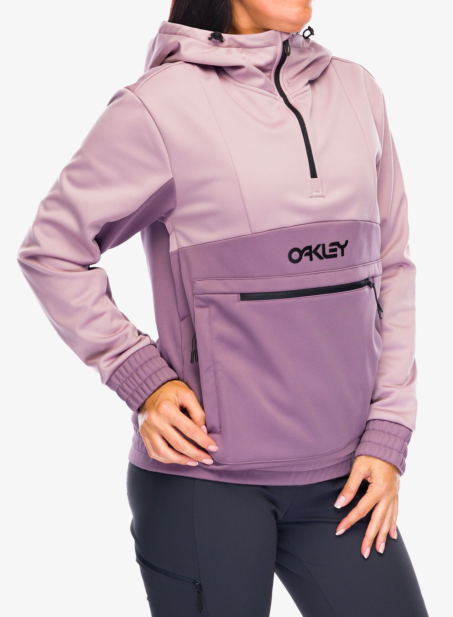 Ženska softshell jakna Oakley TNP Nose Grab Softshell Hoodie - double toadstool