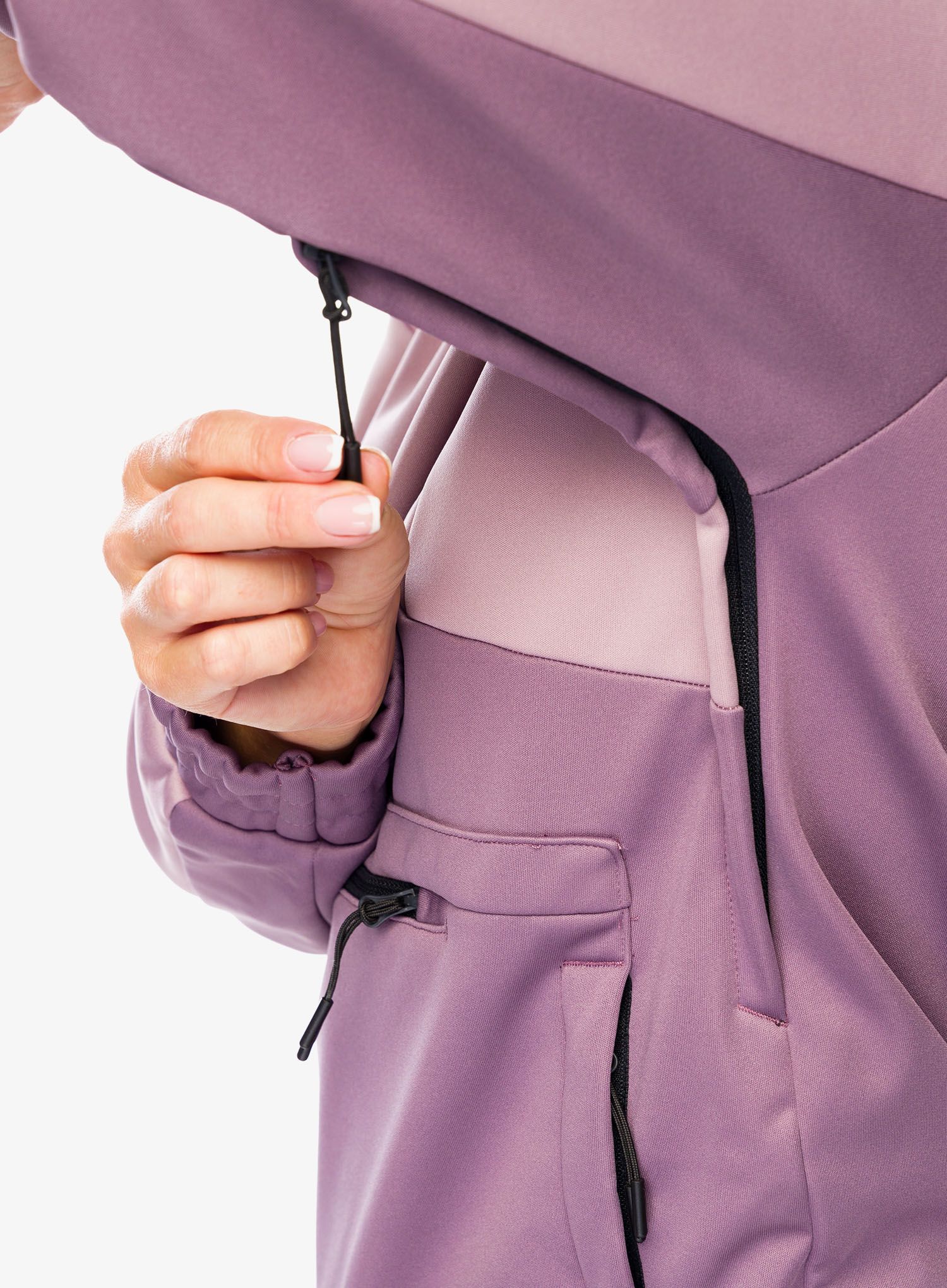 Ženska softshell jakna Oakley TNP Nose Grab Softshell Hoodie - double toadstool