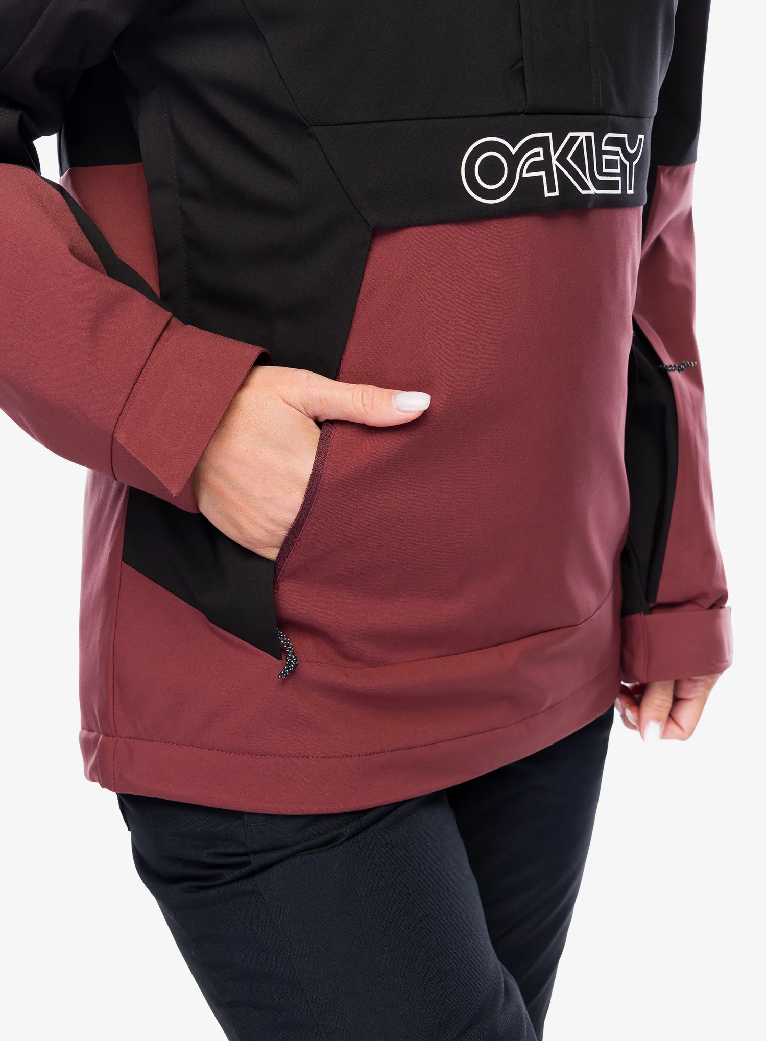 Jakna s postavom ženska Oakley TNP TBT Insulated Anorak - blackout/grenache