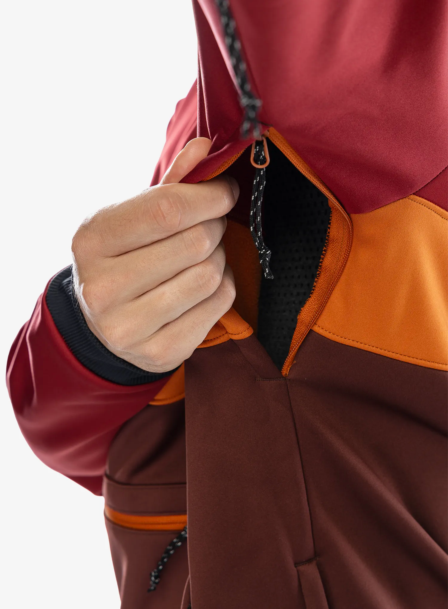 Skijaška jakna Oakley Tnp Nose Grab Softshell Hoodie - grenache/iron red