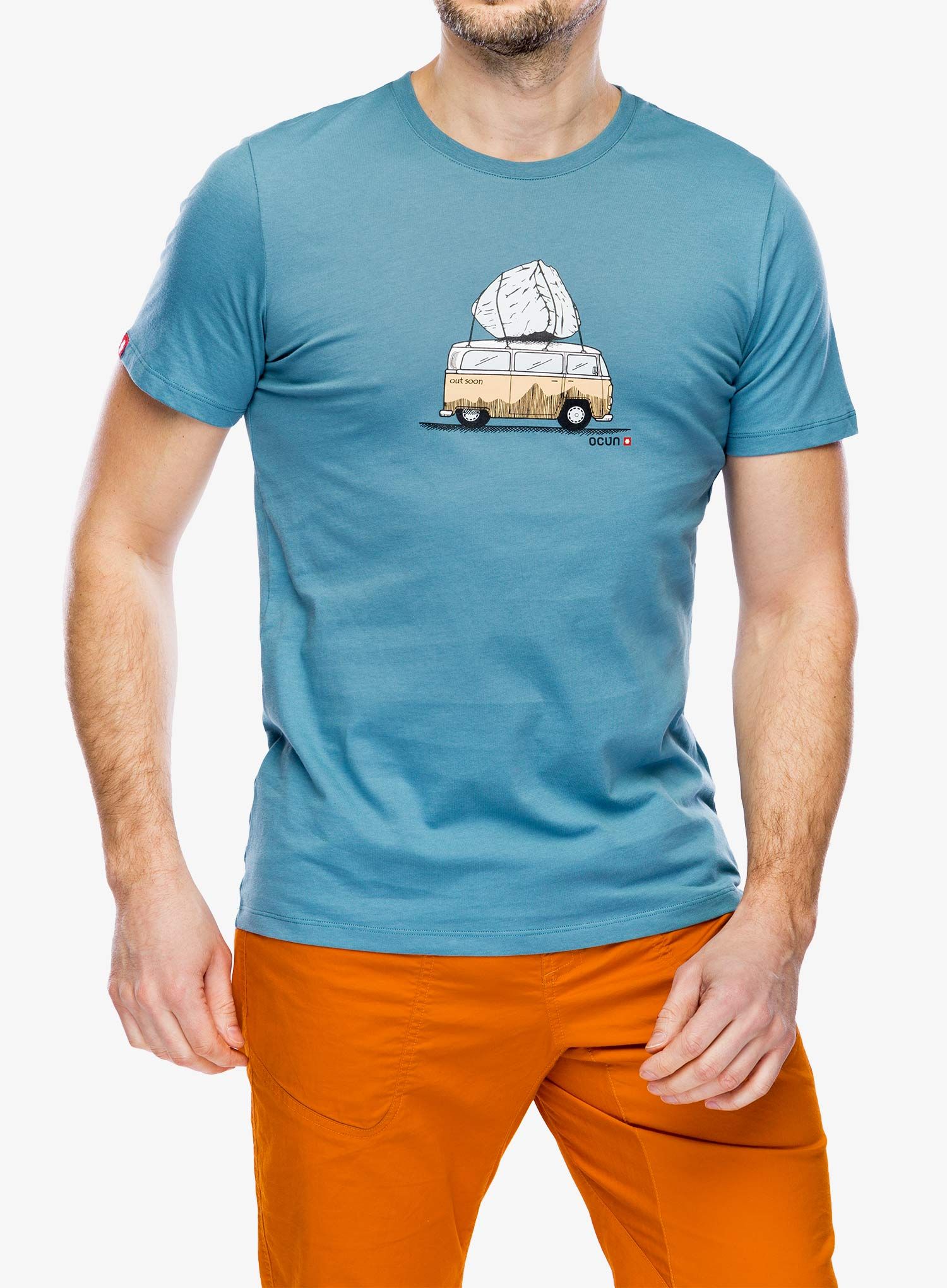 Penjačka majica Ocun Classic T Bus-Stone - blue hydro
