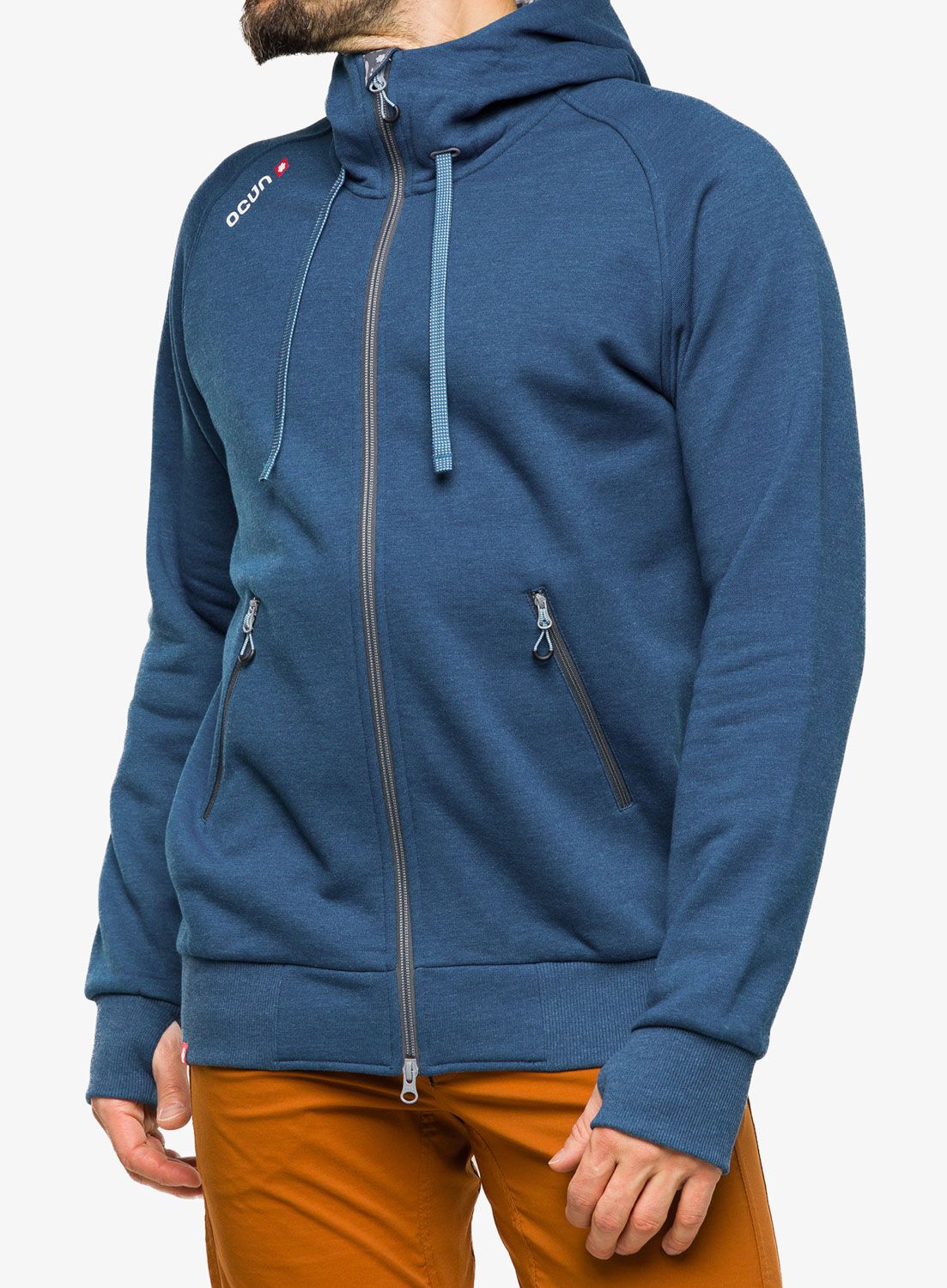 Majica s kapuljačom Ocun Hoodie Zipper - blue opal/excalibur