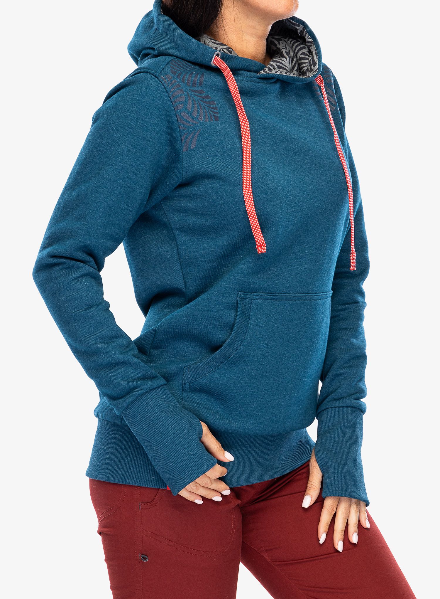 Dukserica s kapuljačom ženska Ocun Hoodie - blue opal/silverscone