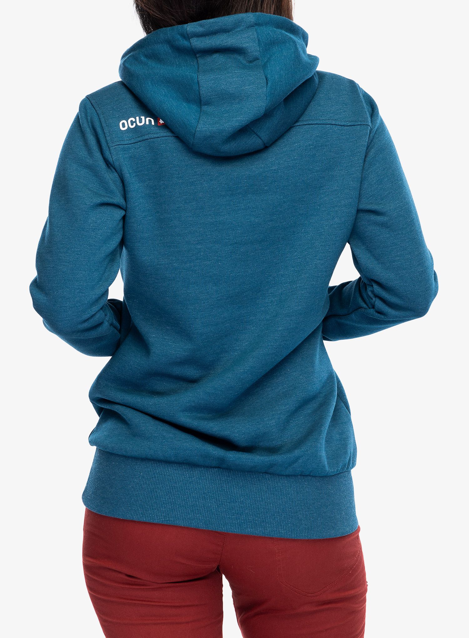 Dukserica s kapuljačom ženska Ocun Hoodie - blue opal/silverscone
