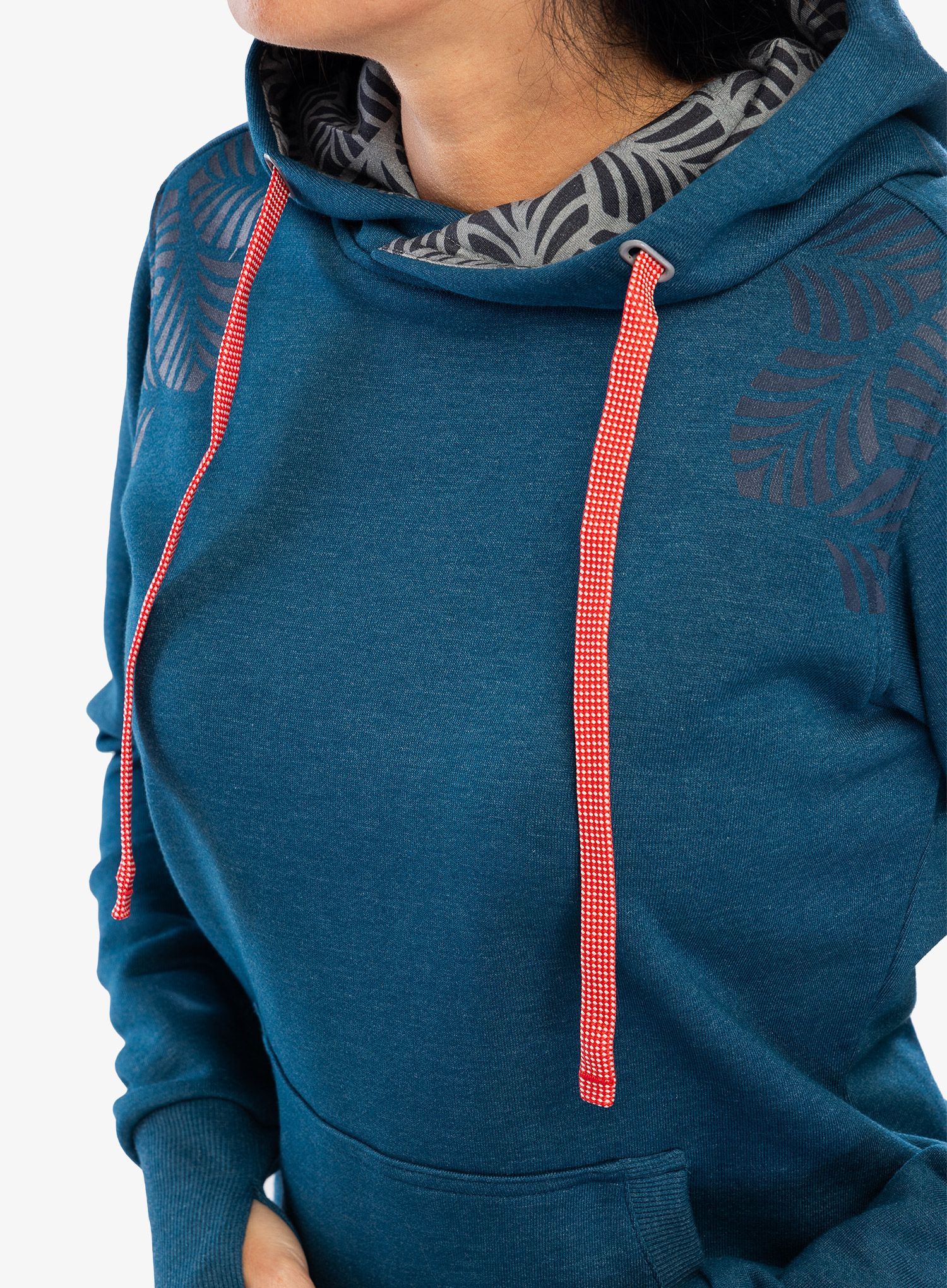 Dukserica s kapuljačom ženska Ocun Hoodie - blue opal/silverscone