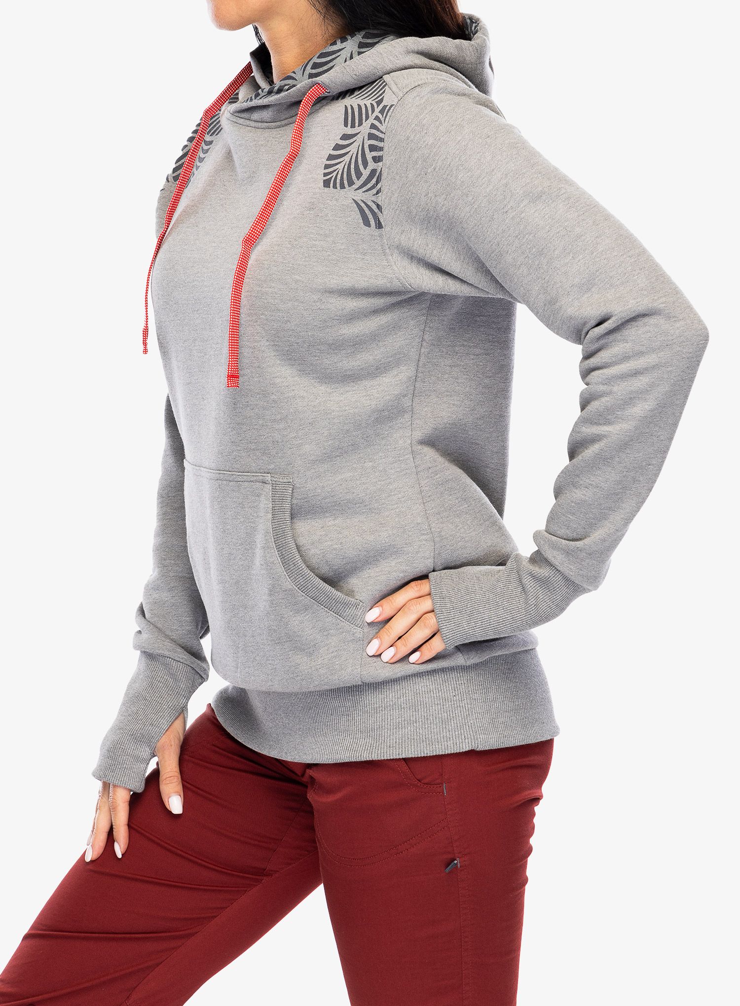 Dukserica s kapuljačom ženska Ocun Hoodie - grey paloma/silverscone