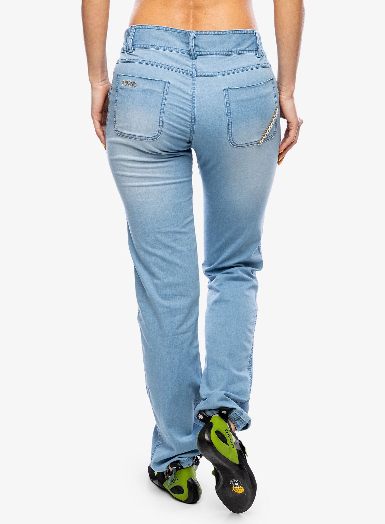 Ženske penjačke hlače Ocun Inga Jeans - light blue