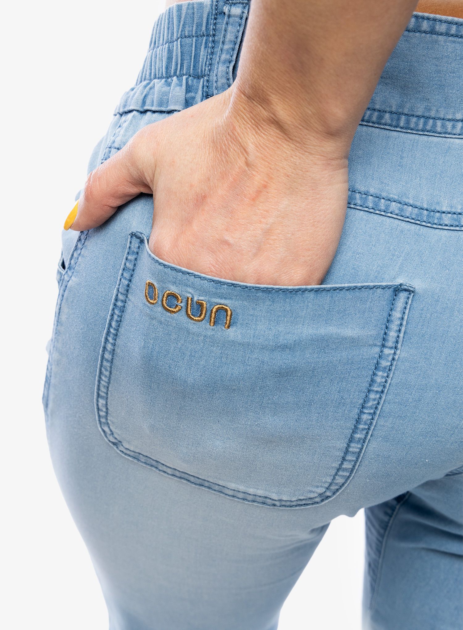 Ženske penjačke hlače Ocun Inga Jeans - light blue