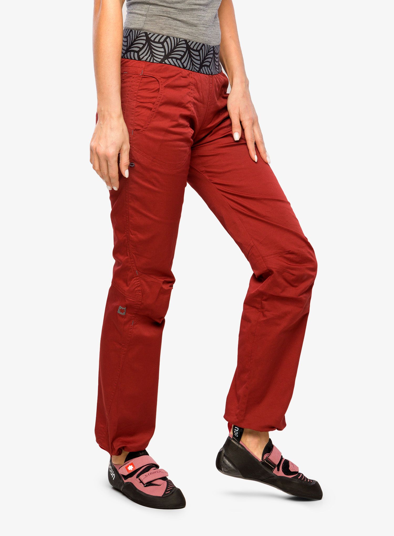 Ženske penjačke hlače Ocun Pantera Organic Pants - wine syrah