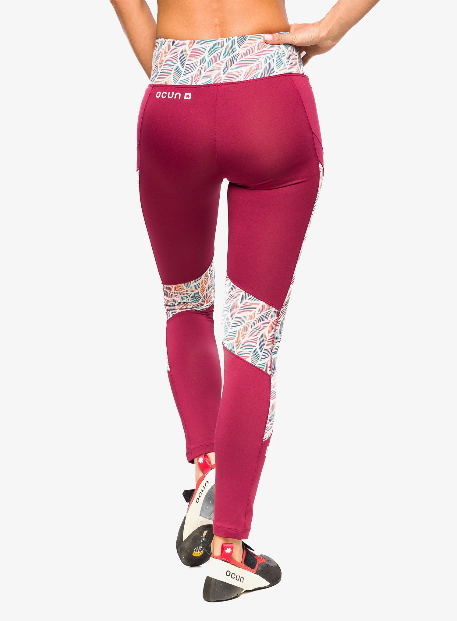 Penjačke tajice Ocun Rhea Leggings - wine rhododendron