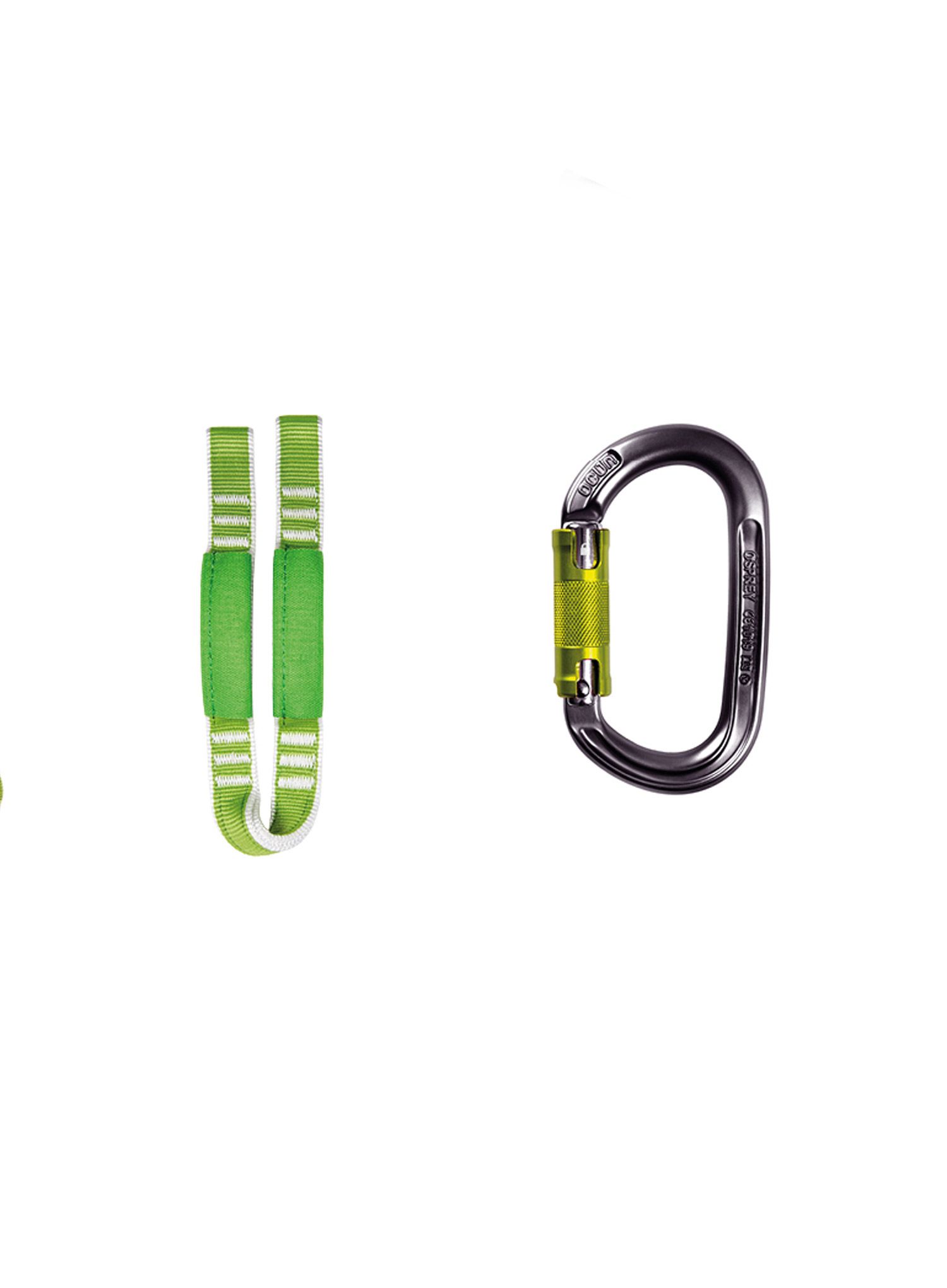 Set via ferrata Ocun Via Ferrata Twist + Chest Set - green