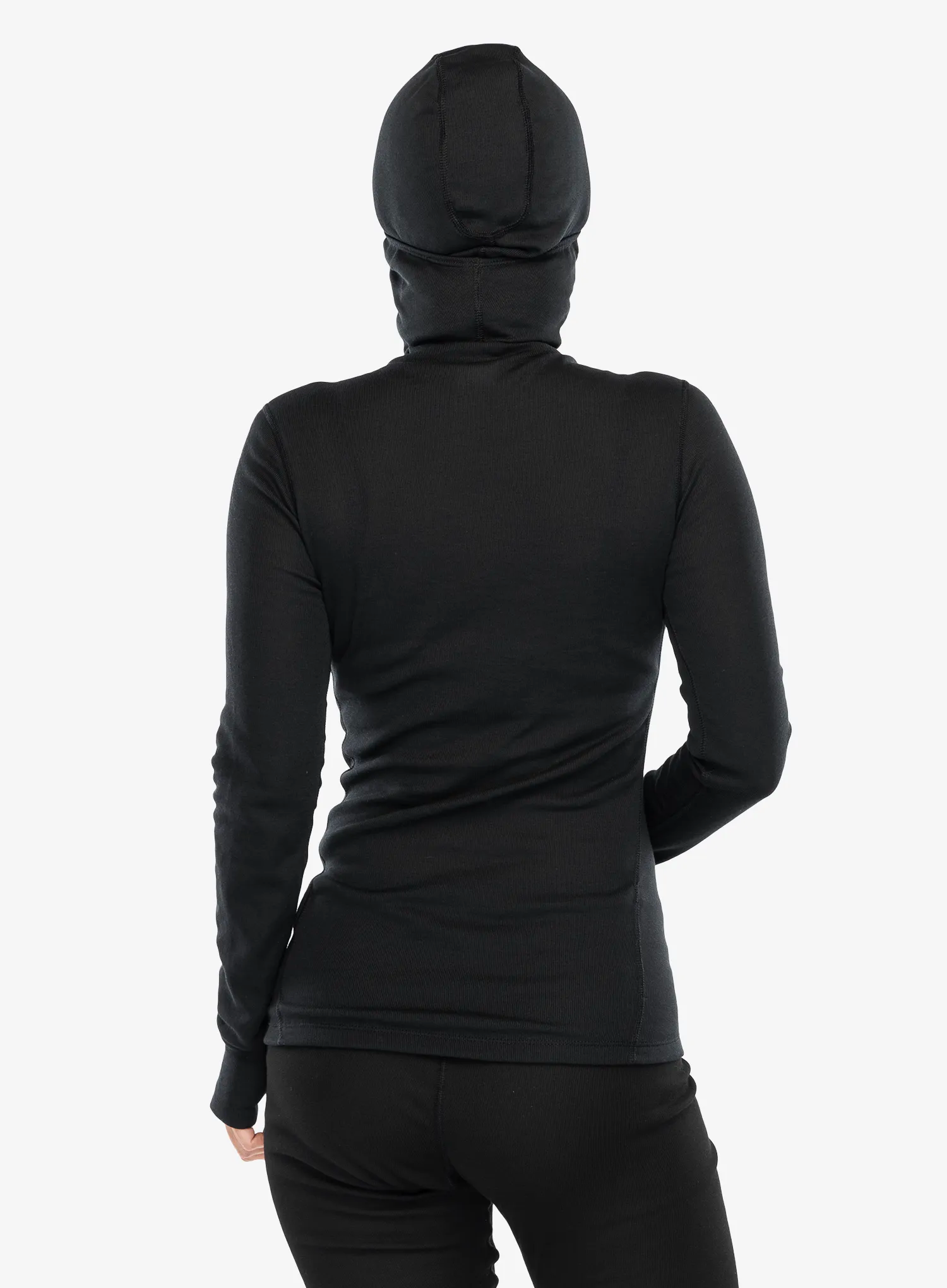 Ženska termoaktivna dukserica Odlo Active Warm BL Top Facemask LS - black