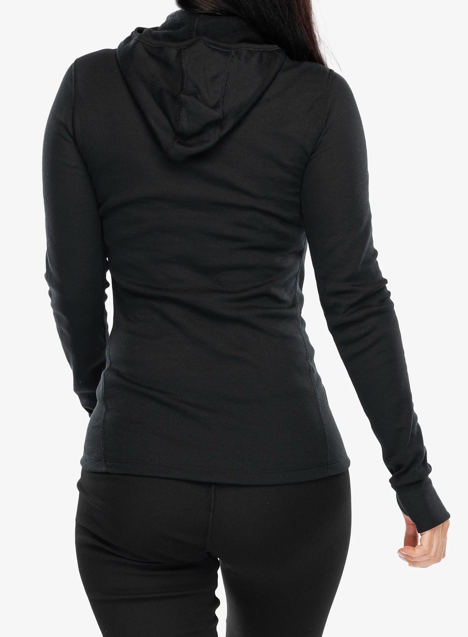 Ženska termoaktivna dukserica Odlo Active Warm BL Top Facemask LS - black