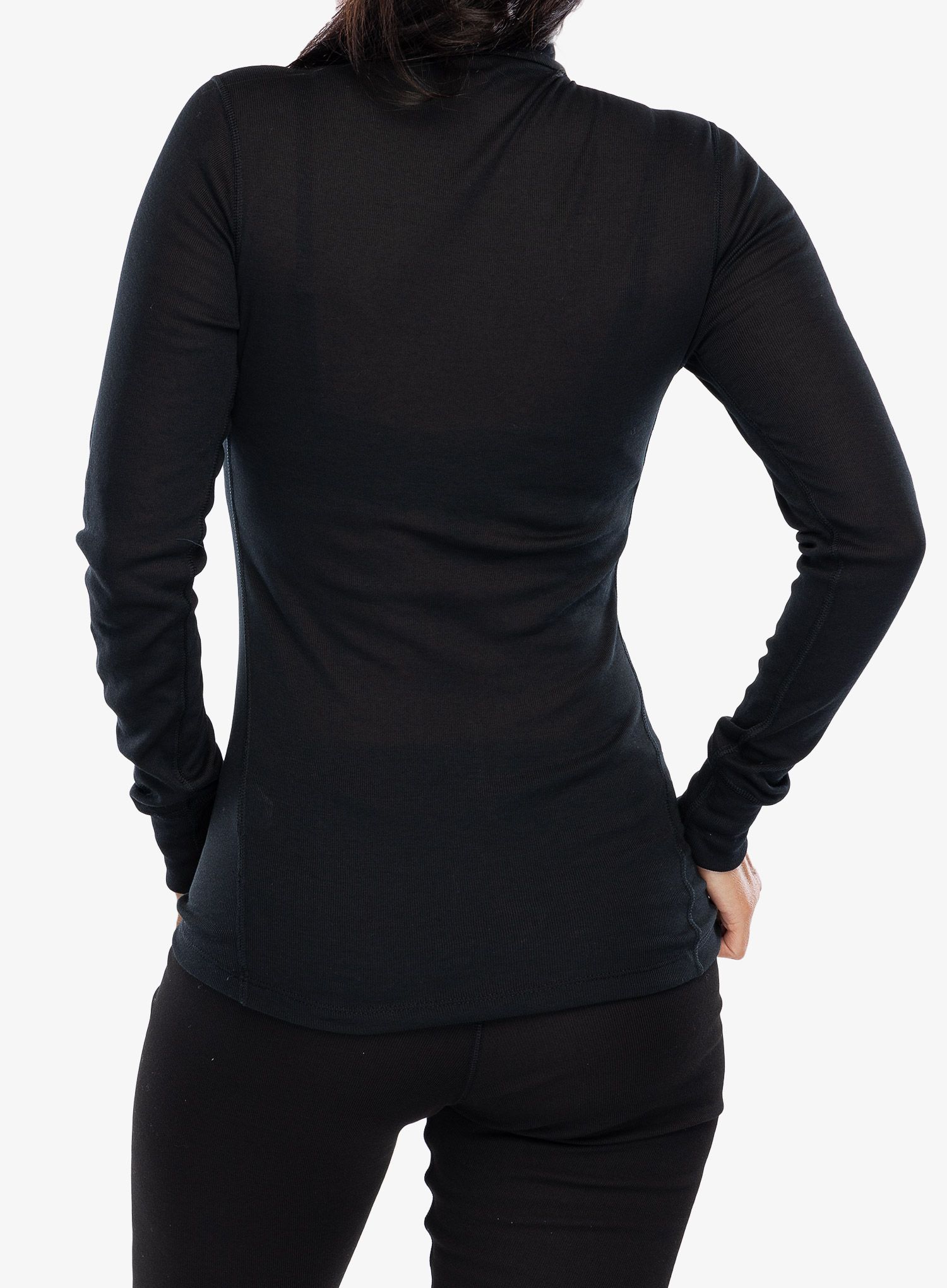 Ženska termoaktivna dukserica Odlo Active Warm BL Top Turtle Neck LS Half Zip  - black