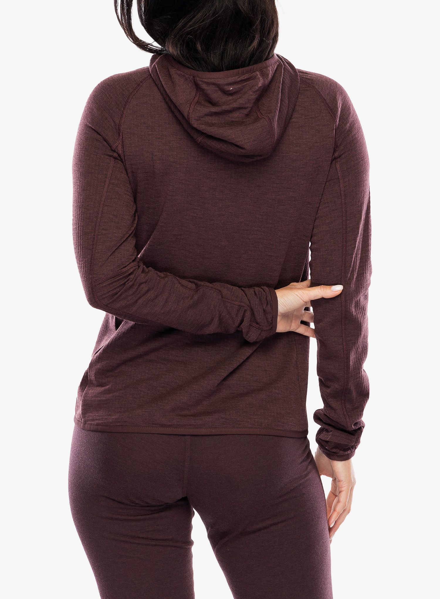 Ženska dukserica s kapuljačom Odlo Ascent Mid Layer Hoody Full Zip - fudge