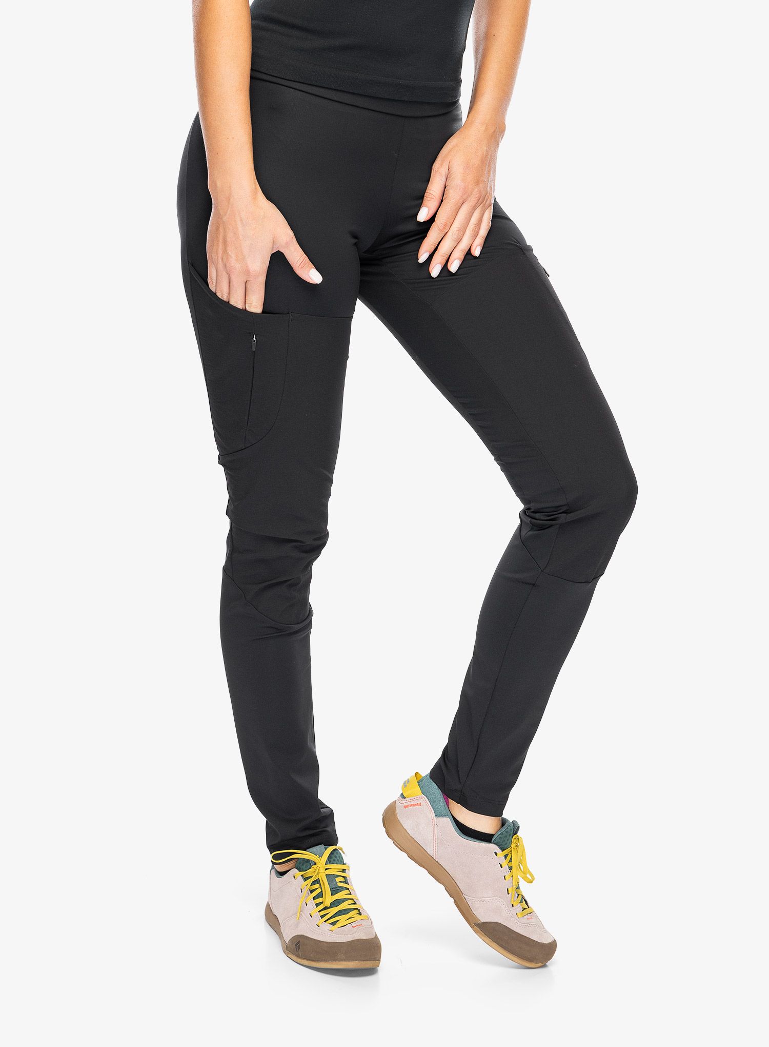 Ženske tajice Odlo Ascent Tights  - black