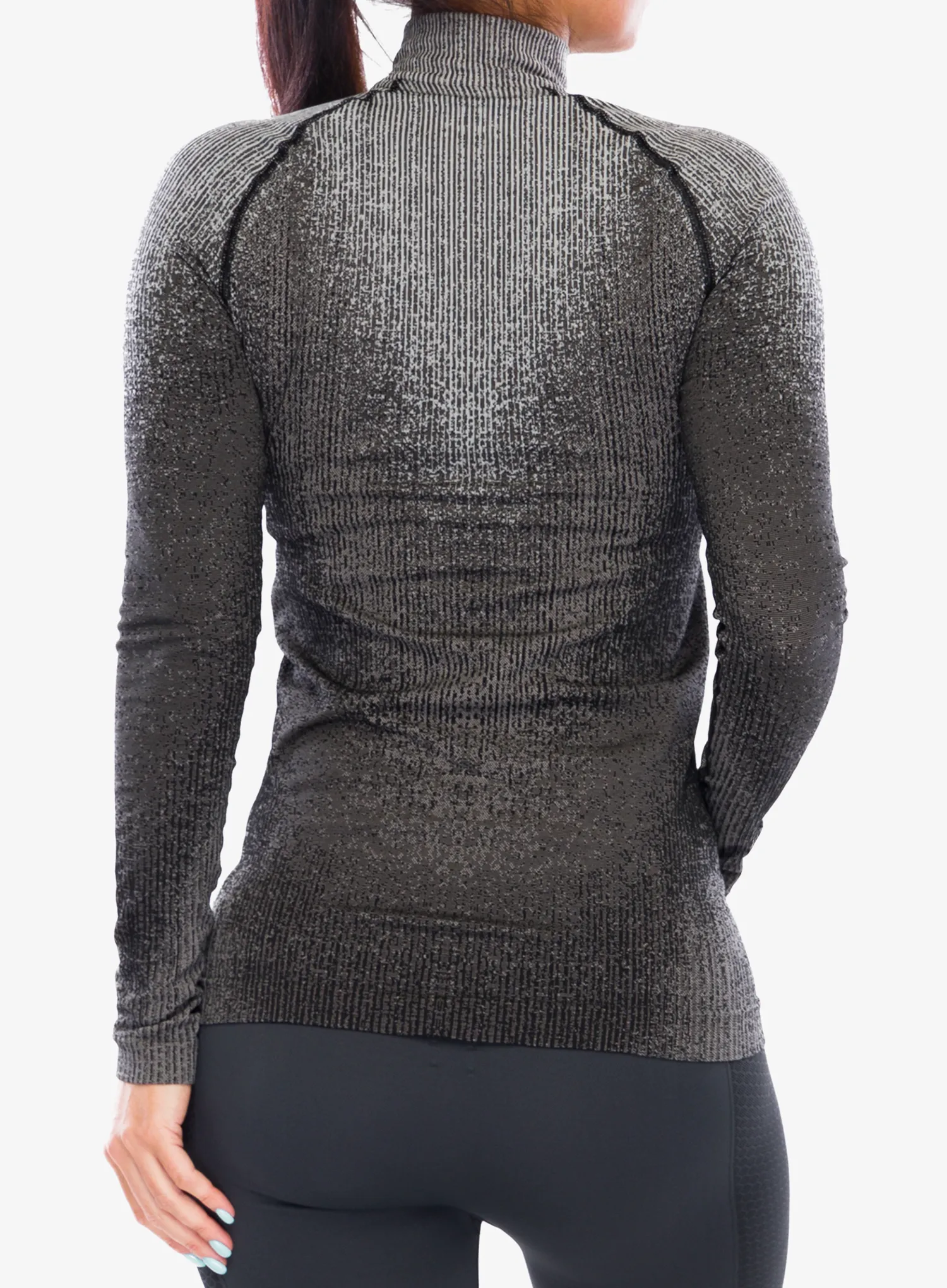 Ženska termoaktivna dukserica Odlo Blackcomb Eco BL Top Turtle Neck LS Half Zip - black