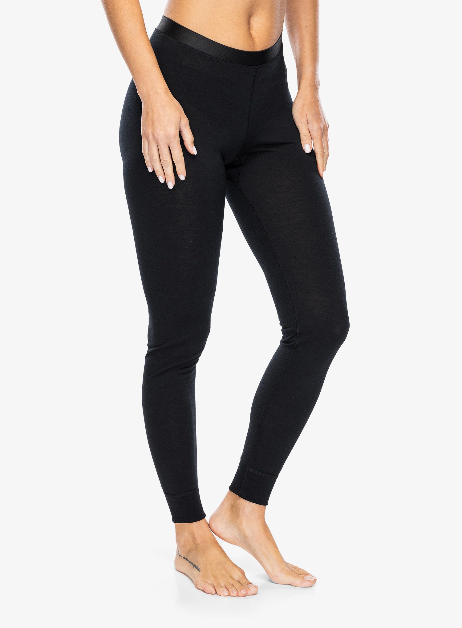 Ženske termo tajice Odlo Merino 160 BL Bottom Long - black