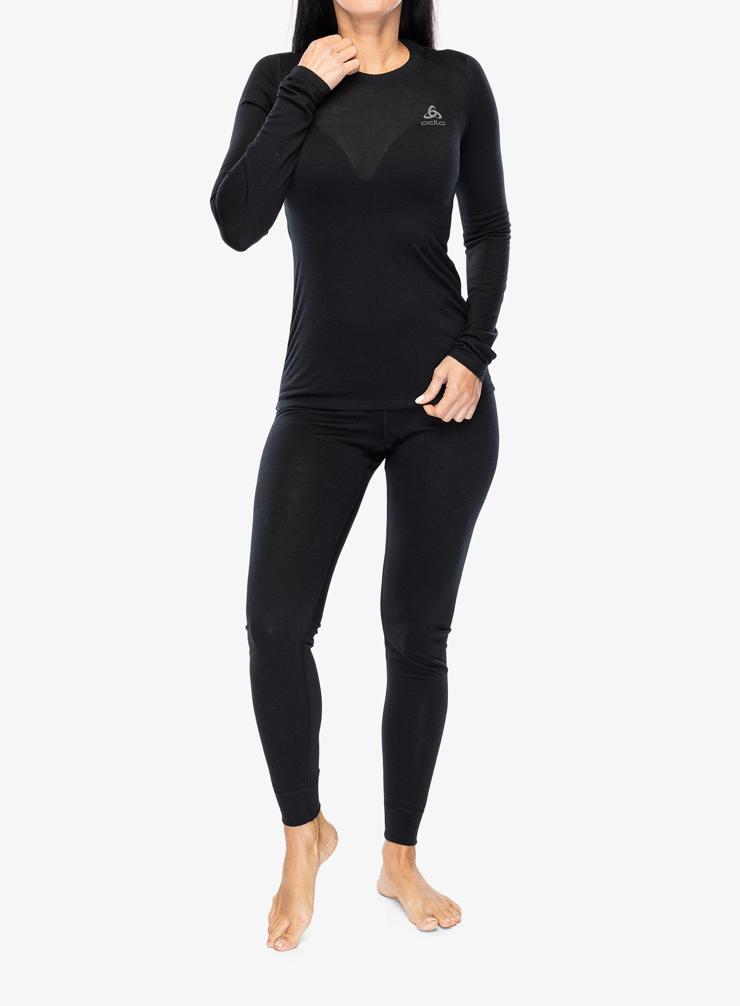 Ženska termoaktivna dukserica Odlo Merino 160 BL Top Crew Neck LS - black