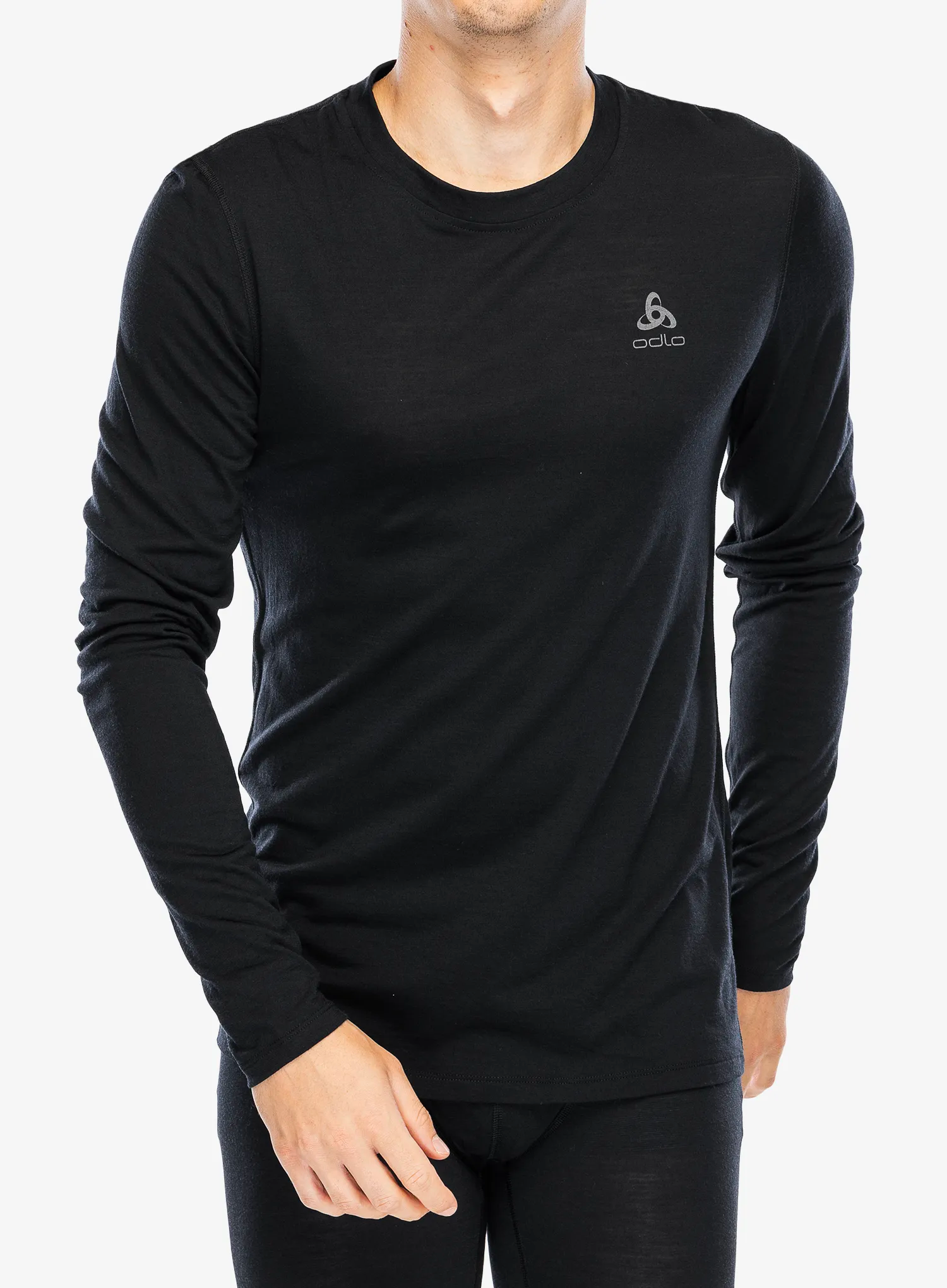 Termoaktivna dukserica Odlo Merino 160 BL Top Crew Neck LS - black